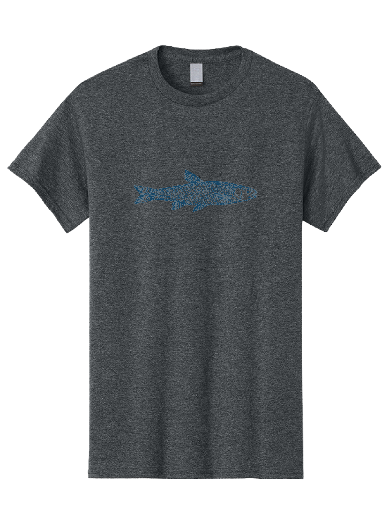 Silverline Fish Men'S Graphic Tee, 100% Cotton, Comfortable Casual Summer Wear, Machine Washable, Illustration Of A Fish, Fish With Scales, Aquatic Animal, Ocean Life, Sea Creature, Wildlife, Marine Biology, Fish Art, Detailed Drawing, Aae647 7