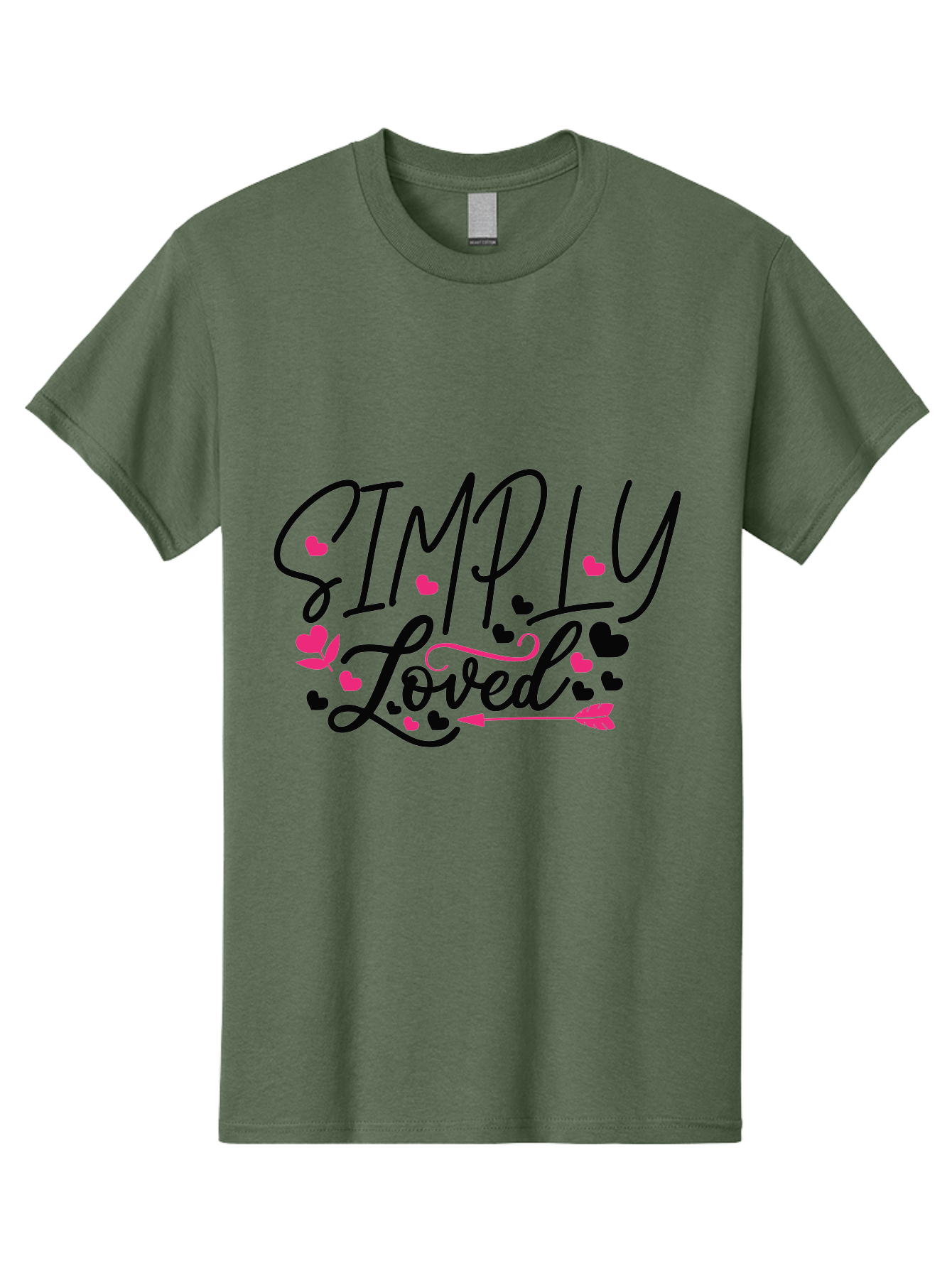 Simply Loved Men'S Graphic Tee, 100% Cotton, Comfortable Casual Summer Wear, Machine Washable, Loved Graphic, Heart Designs, Pink Hearts, Black Script, Inspirational Quote, Love Message, Valentines Day Gift, Positive Affirmation, Aae648 15