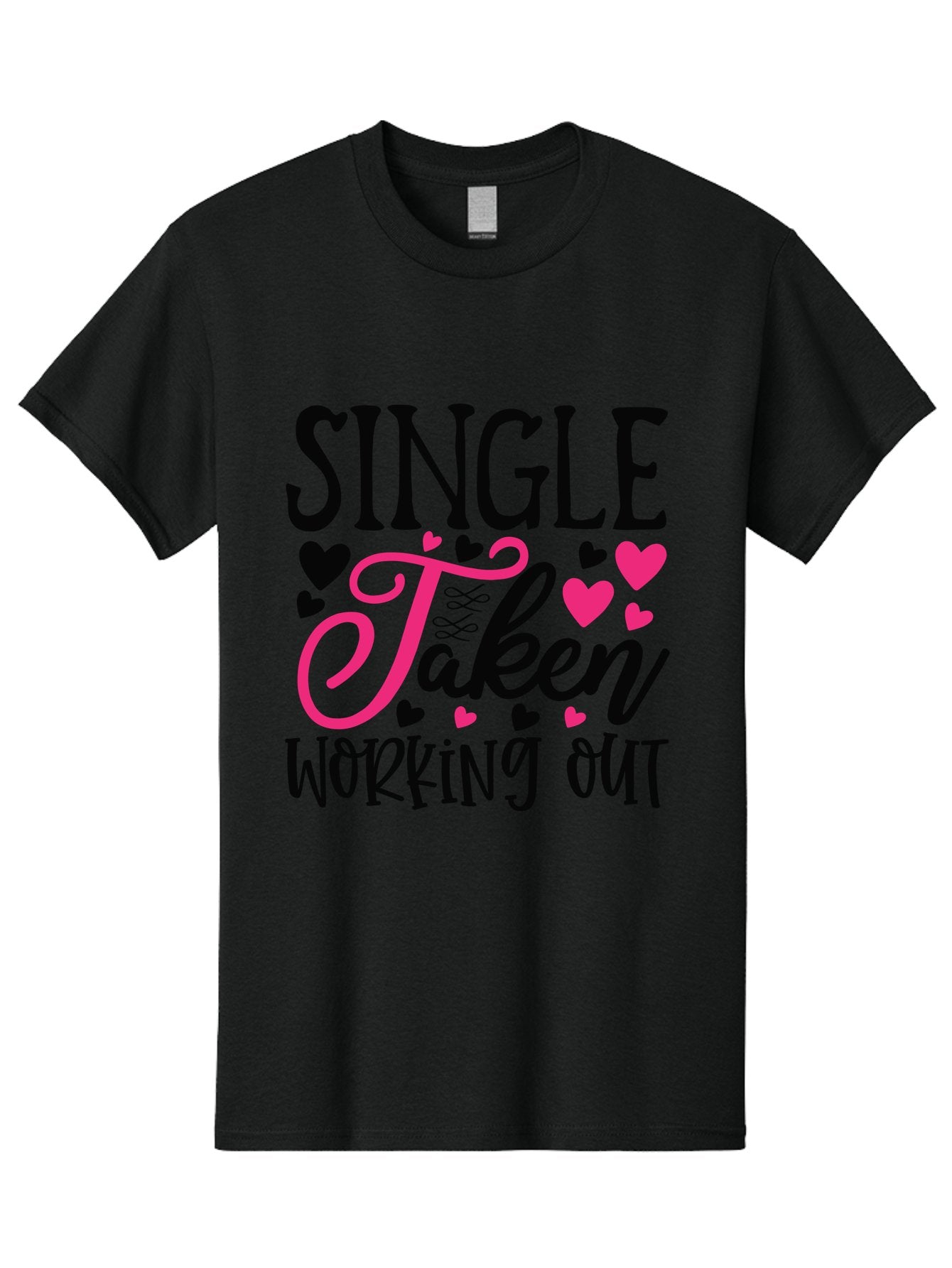 Single Taken Working Out Men'S Graphic Tee, 100% Cotton, Comfortable Casual Summer Wear, Machine Washable, Fitness Motivation, Gym Inspiration, Workout Quotes, Single And Taken, Funny Sayings, Fitness Humor, Gym Humor, Motivational Quotes, Aae649 10