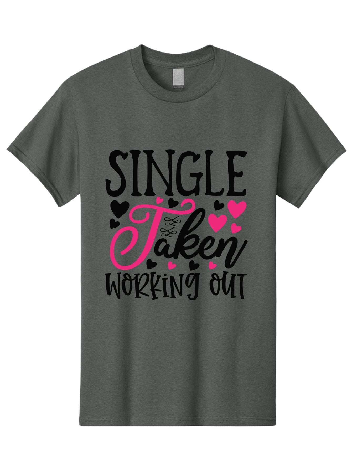Single Taken Working Out Men'S Graphic Tee, 100% Cotton, Comfortable Casual Summer Wear, Machine Washable, Fitness Motivation, Gym Inspiration, Workout Quotes, Single And Taken, Funny Sayings, Fitness Humor, Gym Humor, Motivational Quotes, Aae649 12