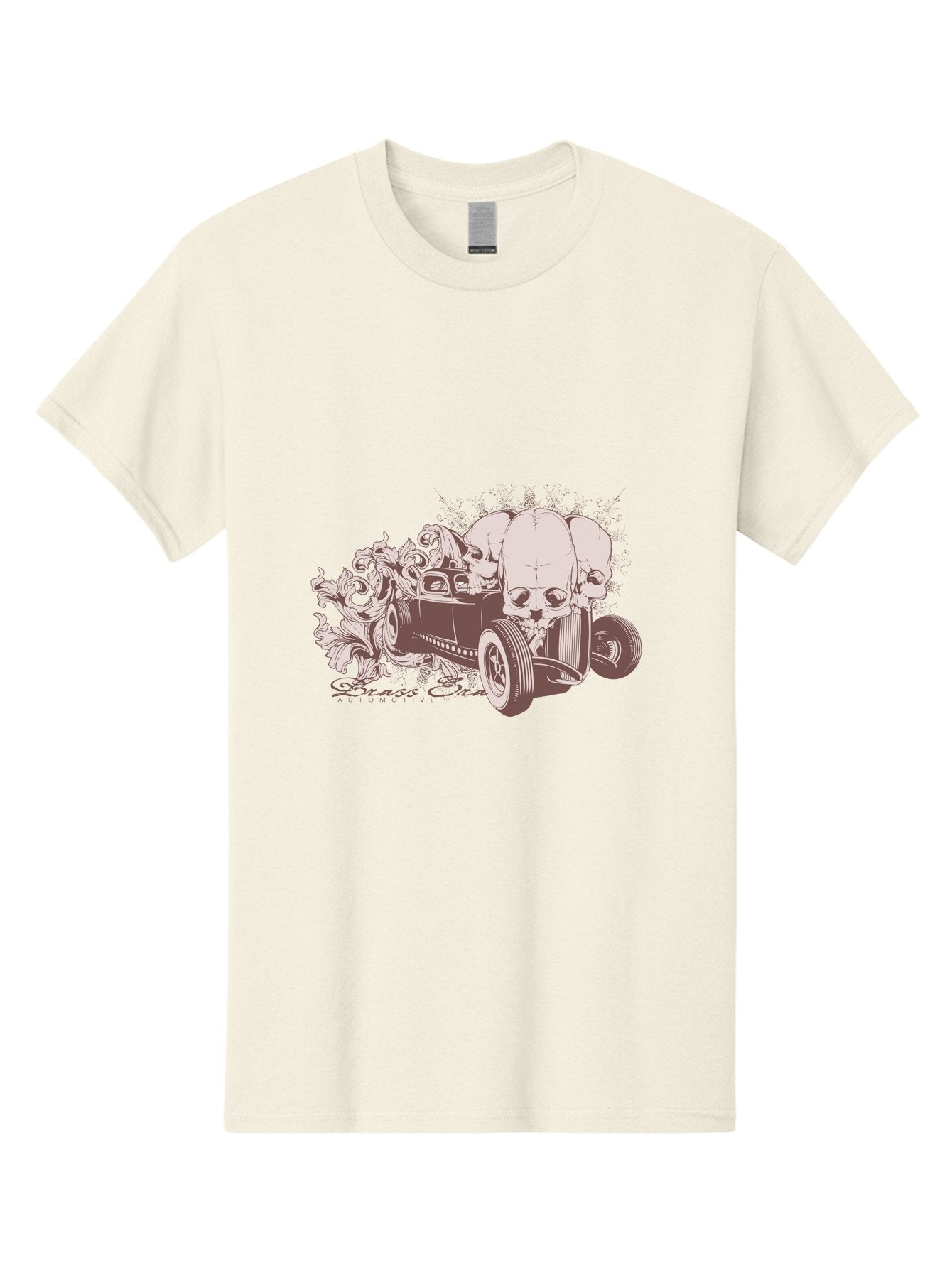 Skull Drive Men'S Graphic Tee, 100% Cotton, Comfortable Casual Summer Wear, Machine Washable, Hot Rod Car, Sugar Skull, Vintage Vehicle, Skull Design, Gothic Art, Automotive Culture, Custom Car, Skull Graphics Aae650 9