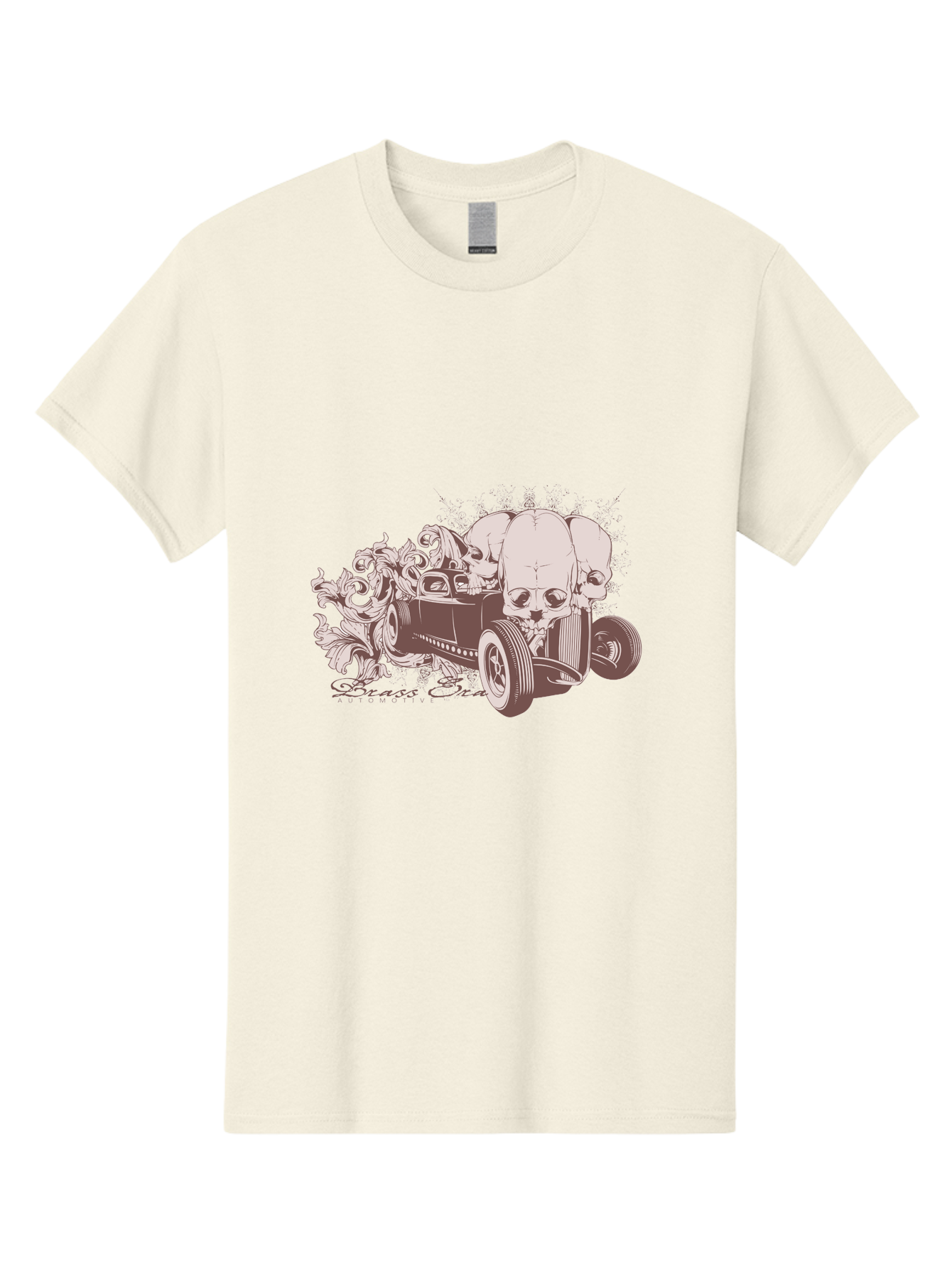 Skull Drive Men'S Graphic Tee, 100% Cotton, Comfortable Casual Summer Wear, Machine Washable, Hot Rod Car, Sugar Skull, Vintage Vehicle, Skull Design, Gothic Art, Automotive Culture, Custom Car, Skull Graphics Aae650 13