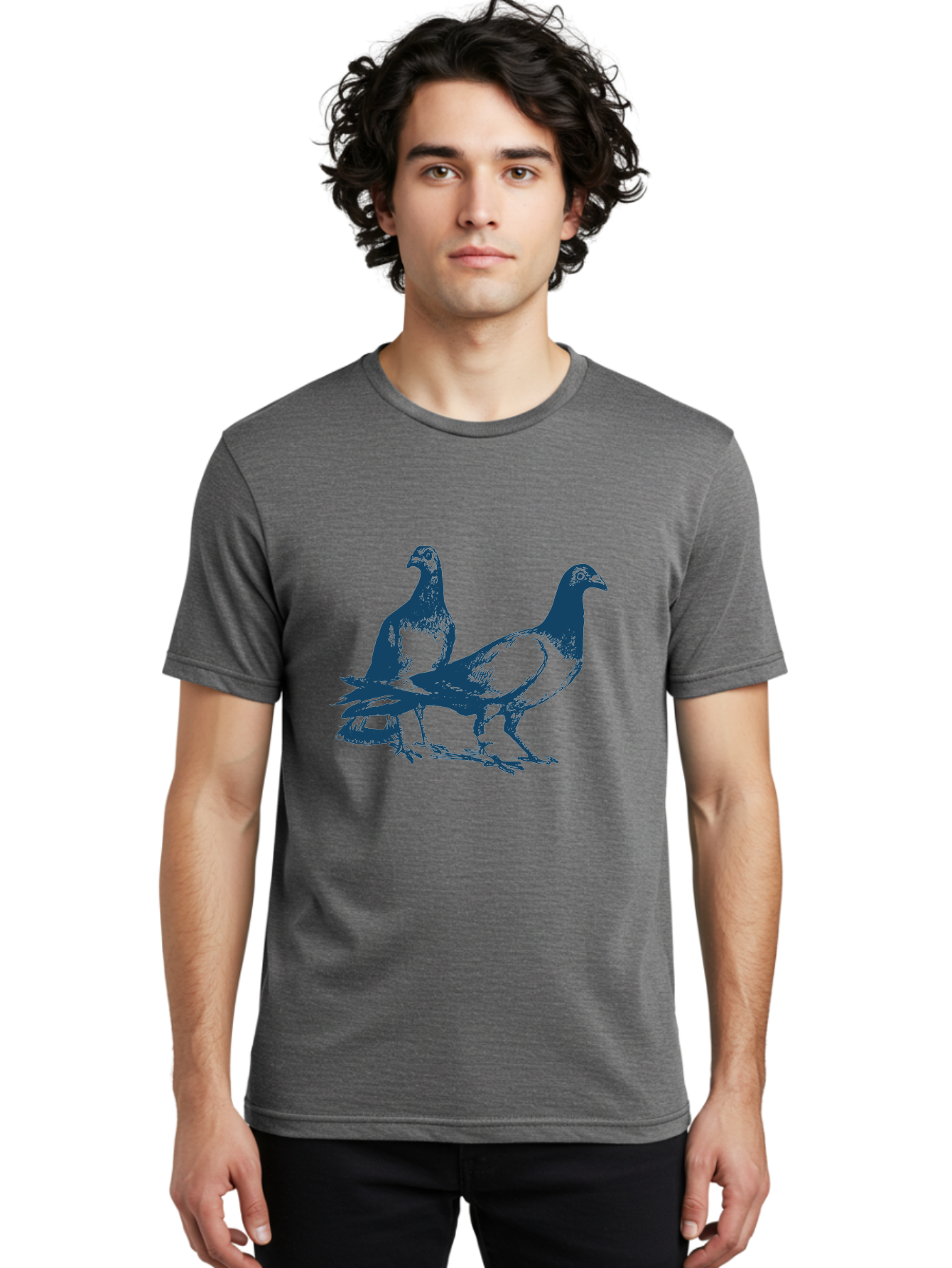 Skyline Pigeon Union Men'S Graphic Tee, 100% Cotton, Comfortable Casual Summer Wear, Machine Washable, Pigeons, Birds, Wildlife, Urban Animals, Bird Watching, Nature Lovers Aae652 26