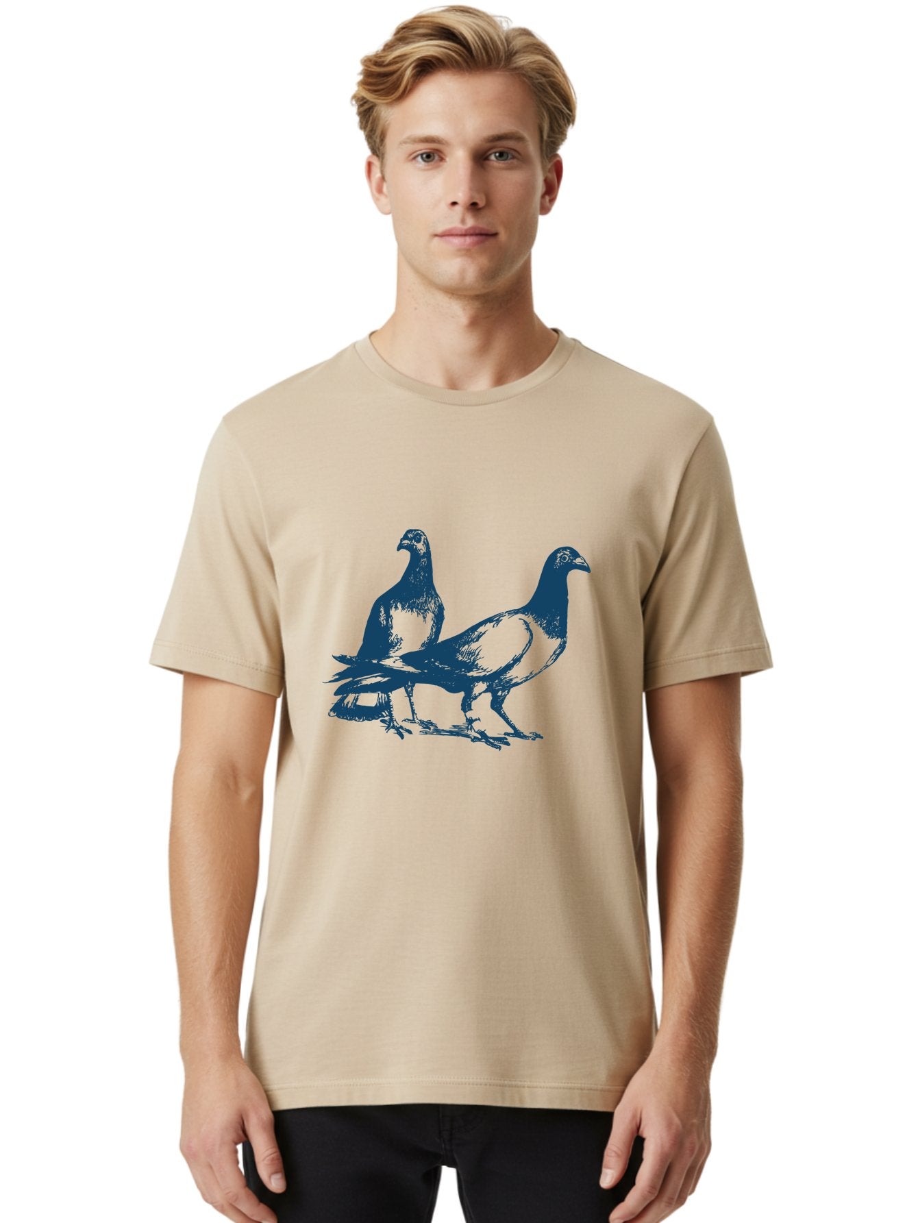 Skyline Pigeon Union Men'S Graphic Tee, 100% Cotton, Comfortable Casual Summer Wear, Machine Washable, Pigeons, Birds, Wildlife, Urban Animals, Bird Watching, Nature Lovers Aae652 23