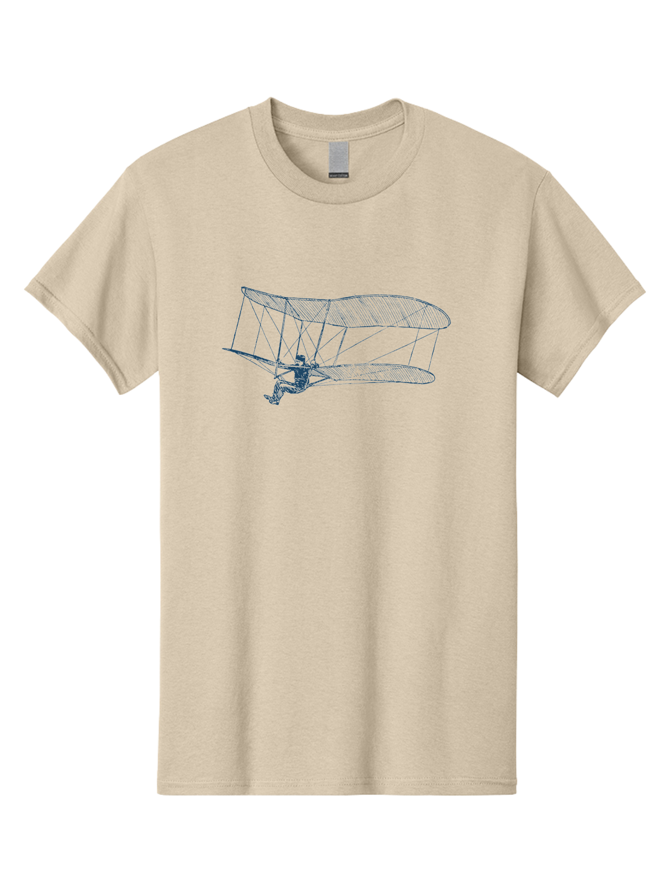 Skyrider Men'S Graphic Tee, 100% Cotton, Comfortable Casual Summer Wear, Machine Washable, Hang Glider In Flight, Flying Human Figure, Aviation Innovation, Recreational Flying, Adventurous Sports, Extreme Thrill, Hang Gliding Enthusiast, Aae653