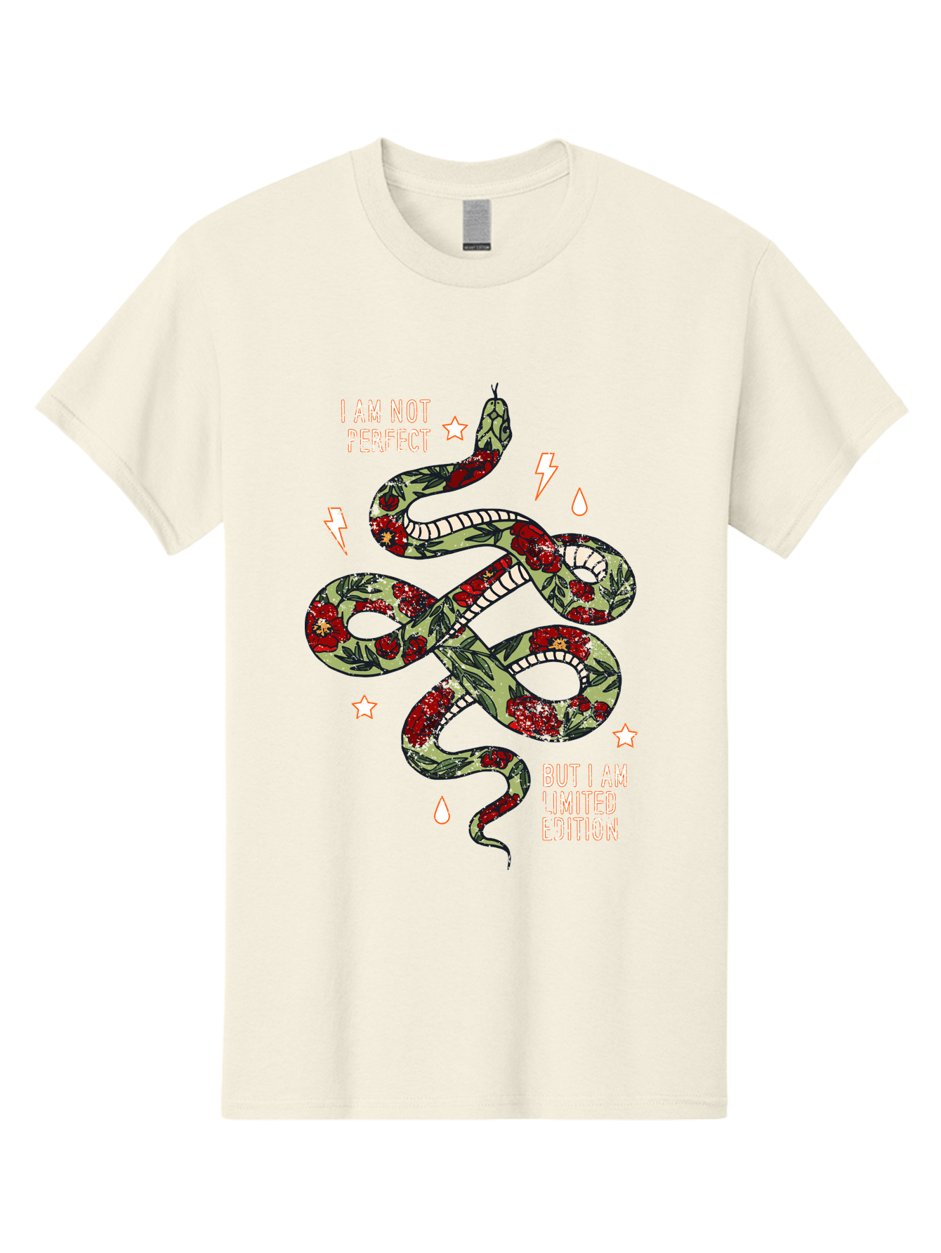 Snake Men'S Graphic Tee, 100% Cotton, Comfortable Casual Summer Wear, Machine Washable, Snake With Red Roses, Limited Edition, Motivational Quote, Self-Love, Empowerment, Unique Personality, Floral Pattern, Bold Design, Inspirational Art, Aae654 11