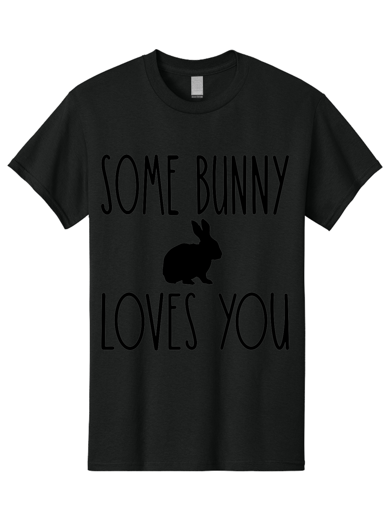 Some Bunny Loves You Men'S Graphic Tee, 100% Cotton, Comfortable Casual Summer Wear, Machine Washable, Bunny Silhouette, Love Message, Easter Theme, Rabbit Graphics, Cute Design, Funny Quotes, Spring Season Aae656 19