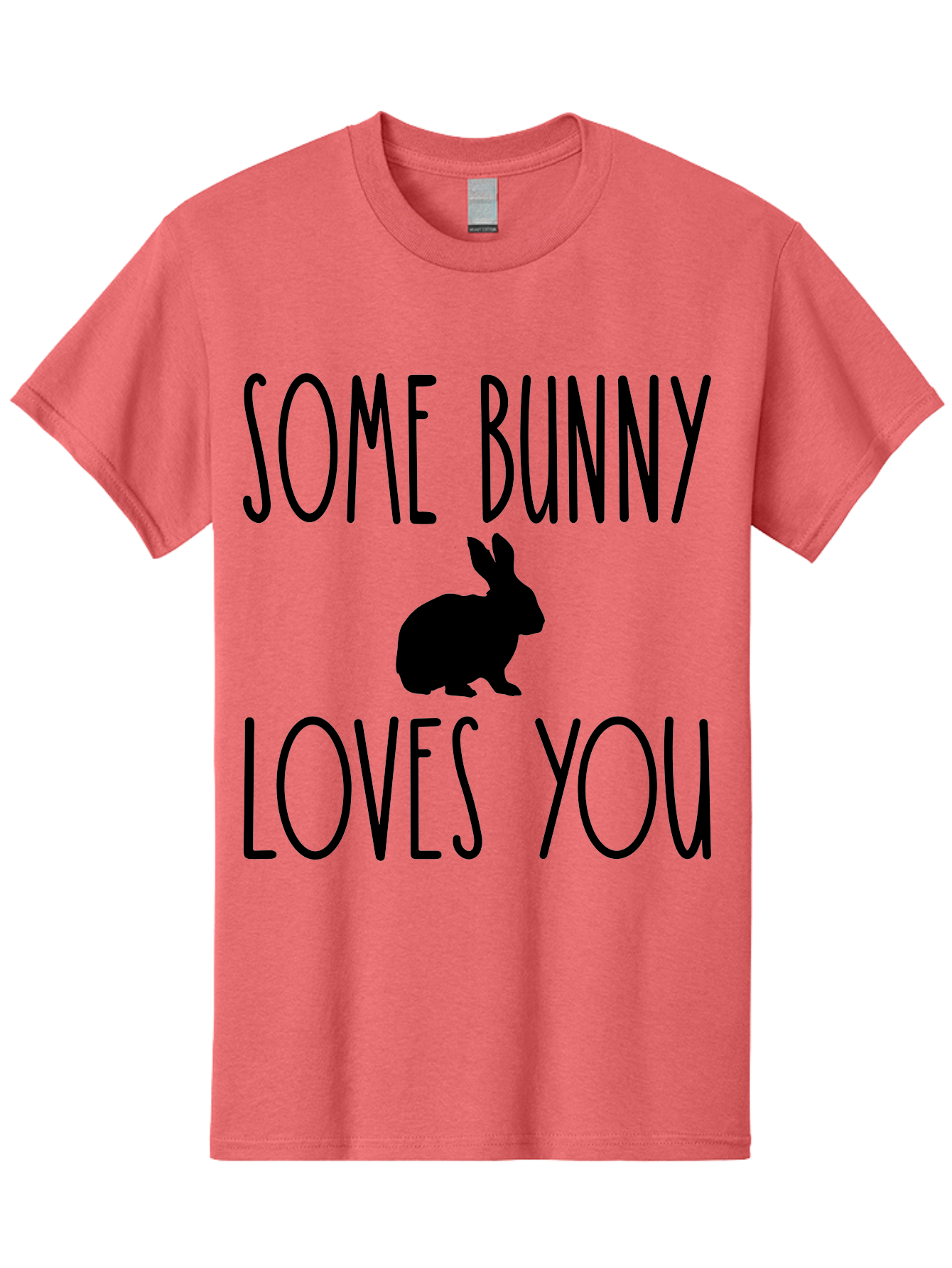 Some Bunny Loves You Men'S Graphic Tee, 100% Cotton, Comfortable Casual Summer Wear, Machine Washable, Bunny Silhouette, Love Message, Easter Theme, Rabbit Graphics, Cute Design, Funny Quotes, Spring Season Aae656 5