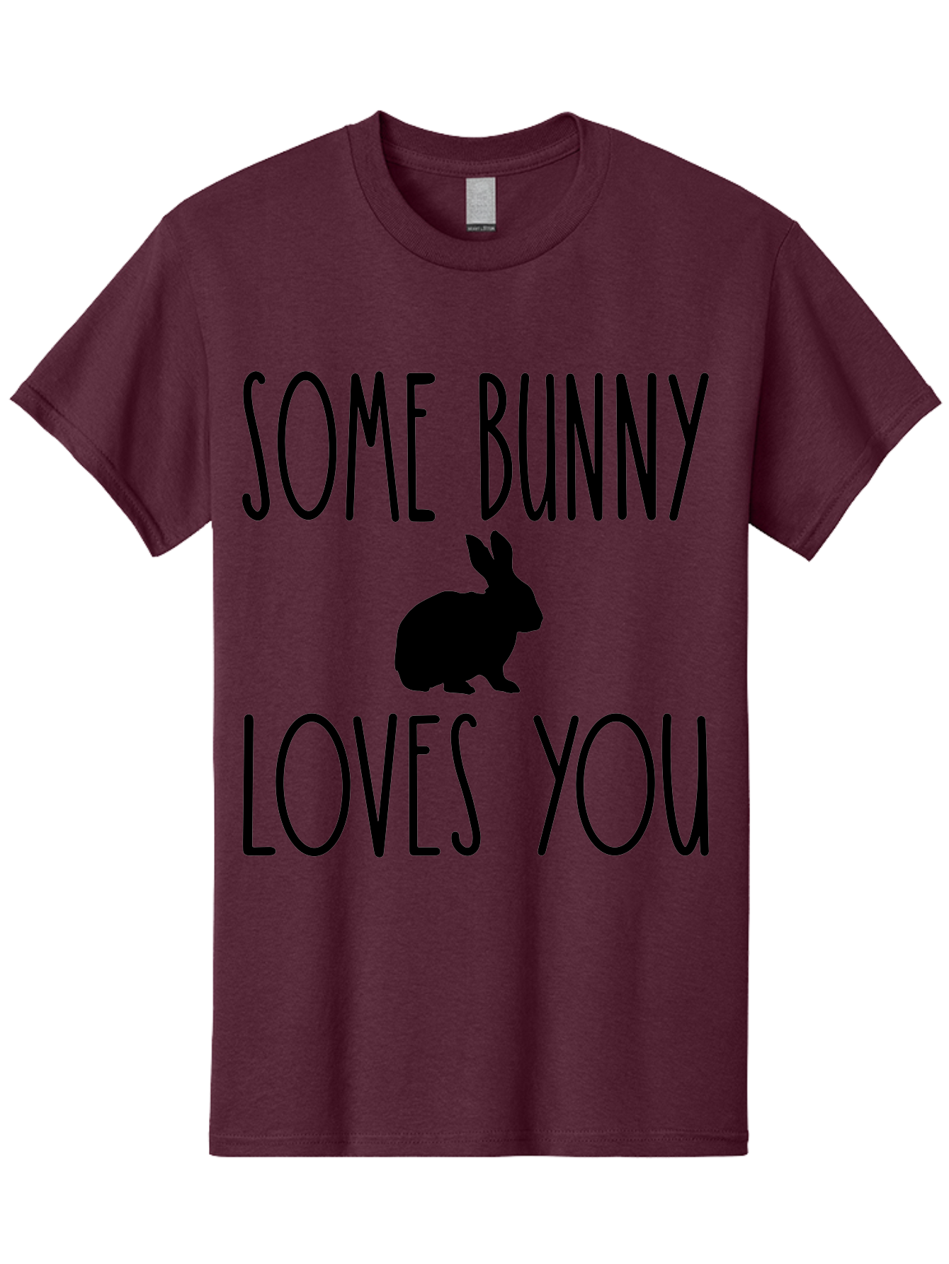 Some Bunny Loves You Men'S Graphic Tee, 100% Cotton, Comfortable Casual Summer Wear, Machine Washable, Bunny Silhouette, Love Message, Easter Theme, Rabbit Graphics, Cute Design, Funny Quotes, Spring Season Aae656 17