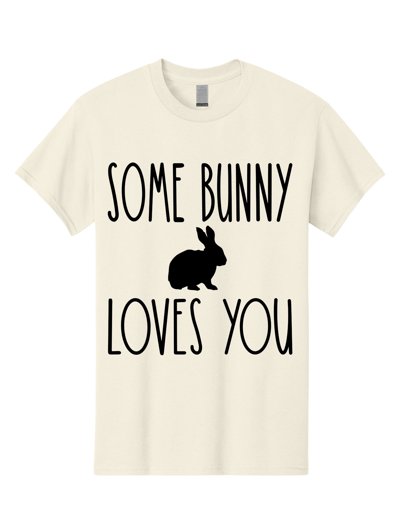 Some Bunny Loves You Men'S Graphic Tee, 100% Cotton, Comfortable Casual Summer Wear, Machine Washable, Bunny Silhouette, Love Message, Easter Theme, Rabbit Graphics, Cute Design, Funny Quotes, Spring Season Aae656 11