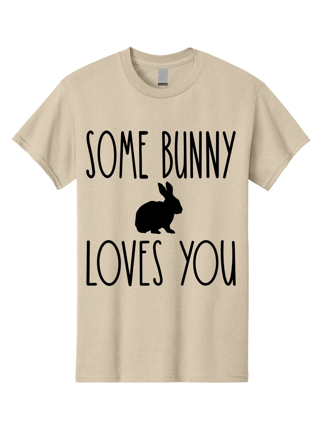 Some Bunny Loves You Men'S Graphic Tee, 100% Cotton, Comfortable Casual Summer Wear, Machine Washable, Bunny Silhouette, Love Message, Easter Theme, Rabbit Graphics, Cute Design, Funny Quotes, Spring Season Aae656 29