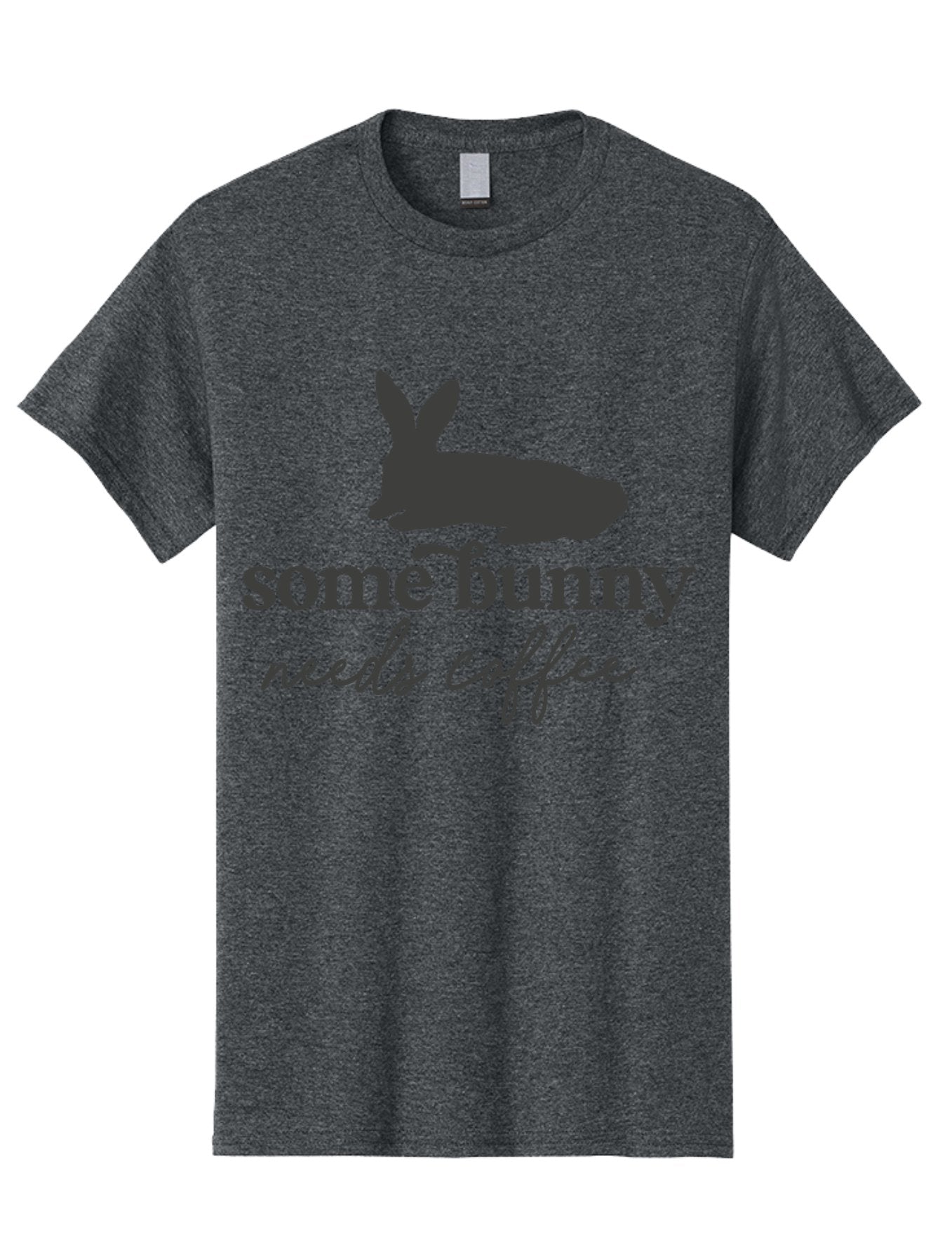 Some Bunny Needs Coffee Men'S Graphic Tee, 100% Cotton, Comfortable Casual Summer Wear, Machine Washable, Coffee Lover, Bunny Silhouette, Morning Motivation, Caffeine Humor, Rabbit Design, Funny Quote, Coffee Break Aae657 5