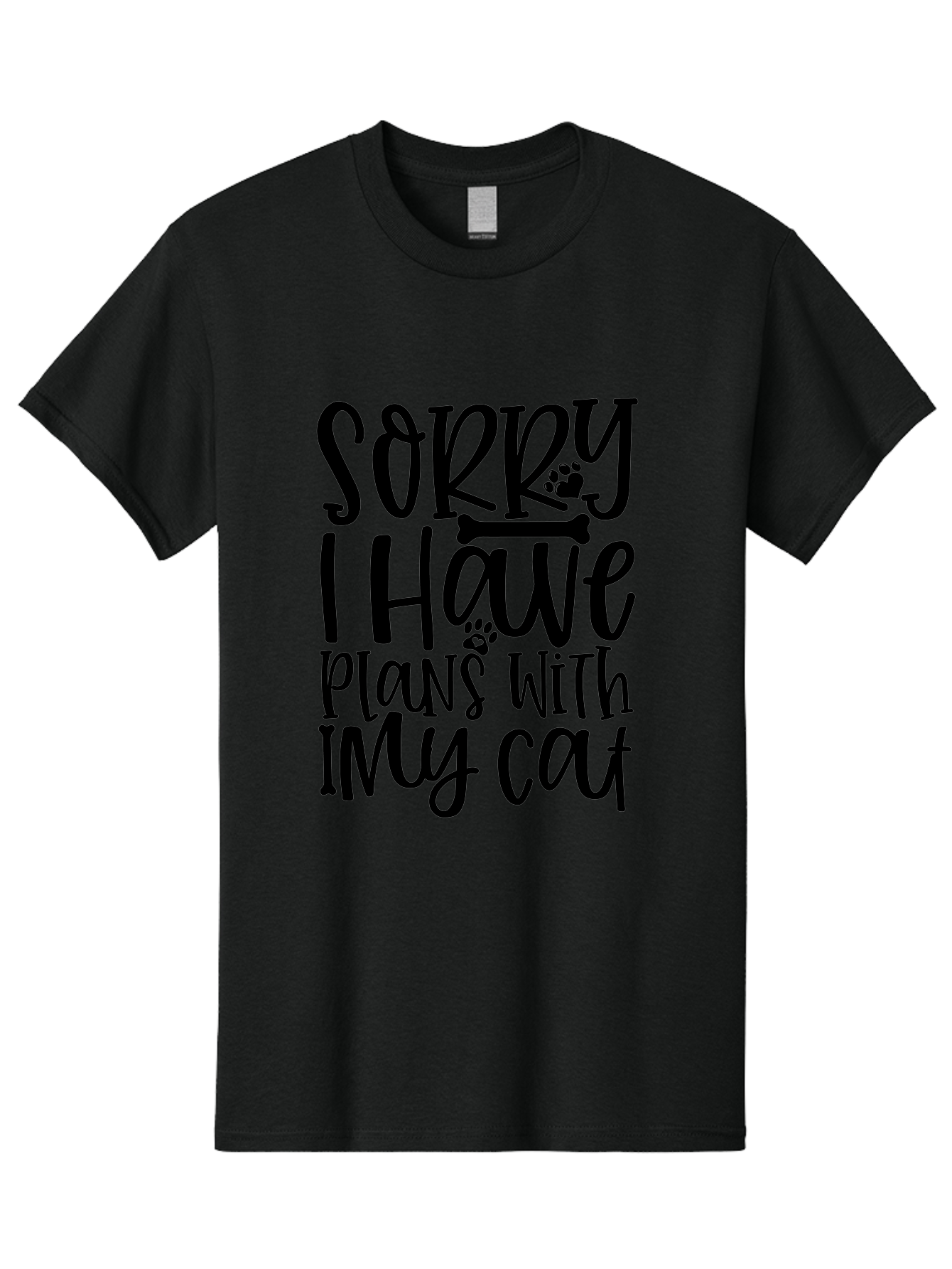 Sorry I Have Plans With My Cat Men'S Graphic Tee, 100% Cotton, Comfortable Casual Summer Wear, Machine Washable, Funny Cat Quote, Cat Lover Gift, Cat Mom Quote, Cat Dad Quote, Sorry I Have Plans With My Cat, Cat Humor, Pet Love Aae660 17