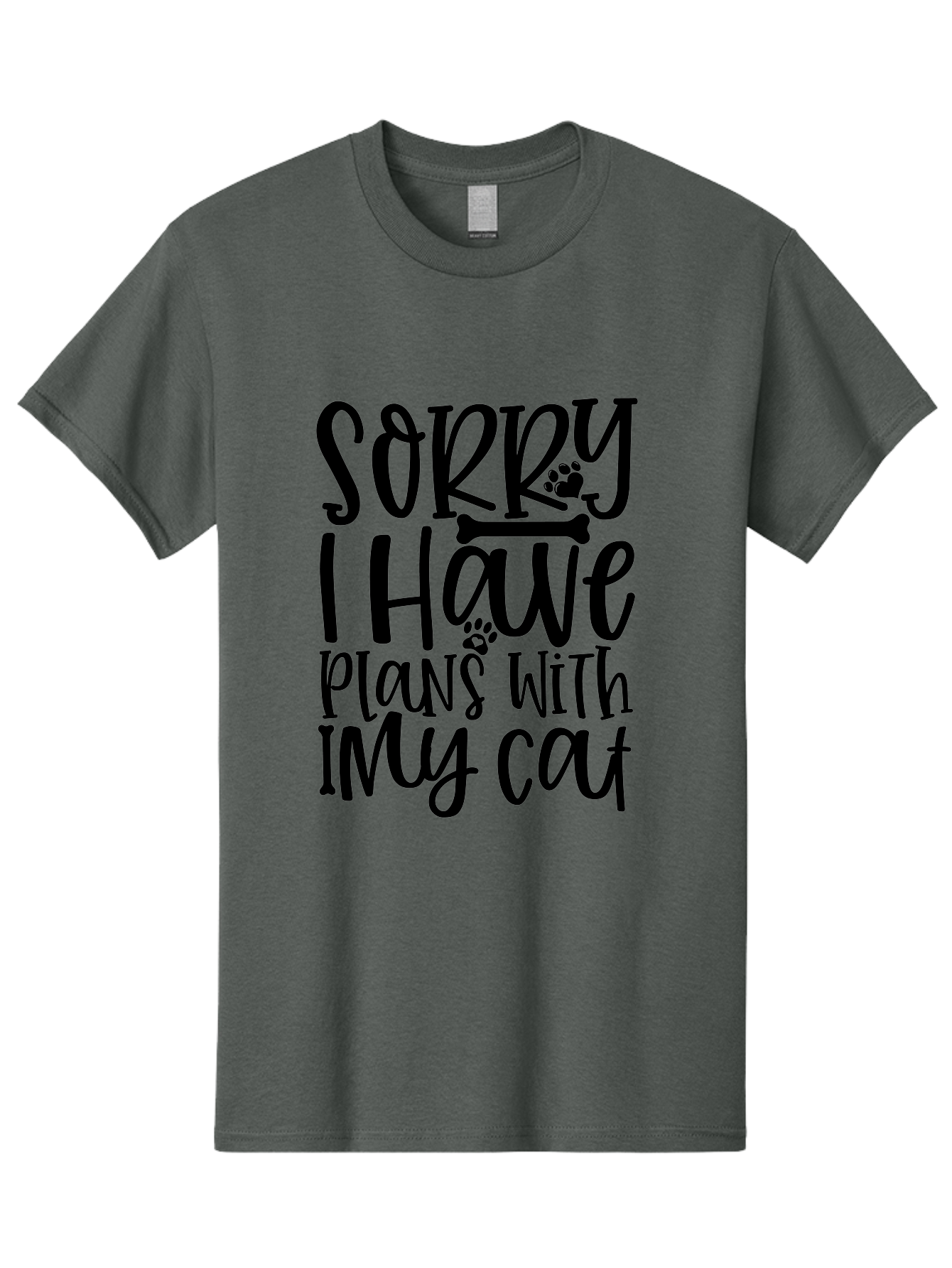 Sorry I Have Plans With My Cat Men'S Graphic Tee, 100% Cotton, Comfortable Casual Summer Wear, Machine Washable, Funny Cat Quote, Cat Lover Gift, Cat Mom Quote, Cat Dad Quote, Sorry I Have Plans With My Cat, Cat Humor, Pet Love Aae660 29