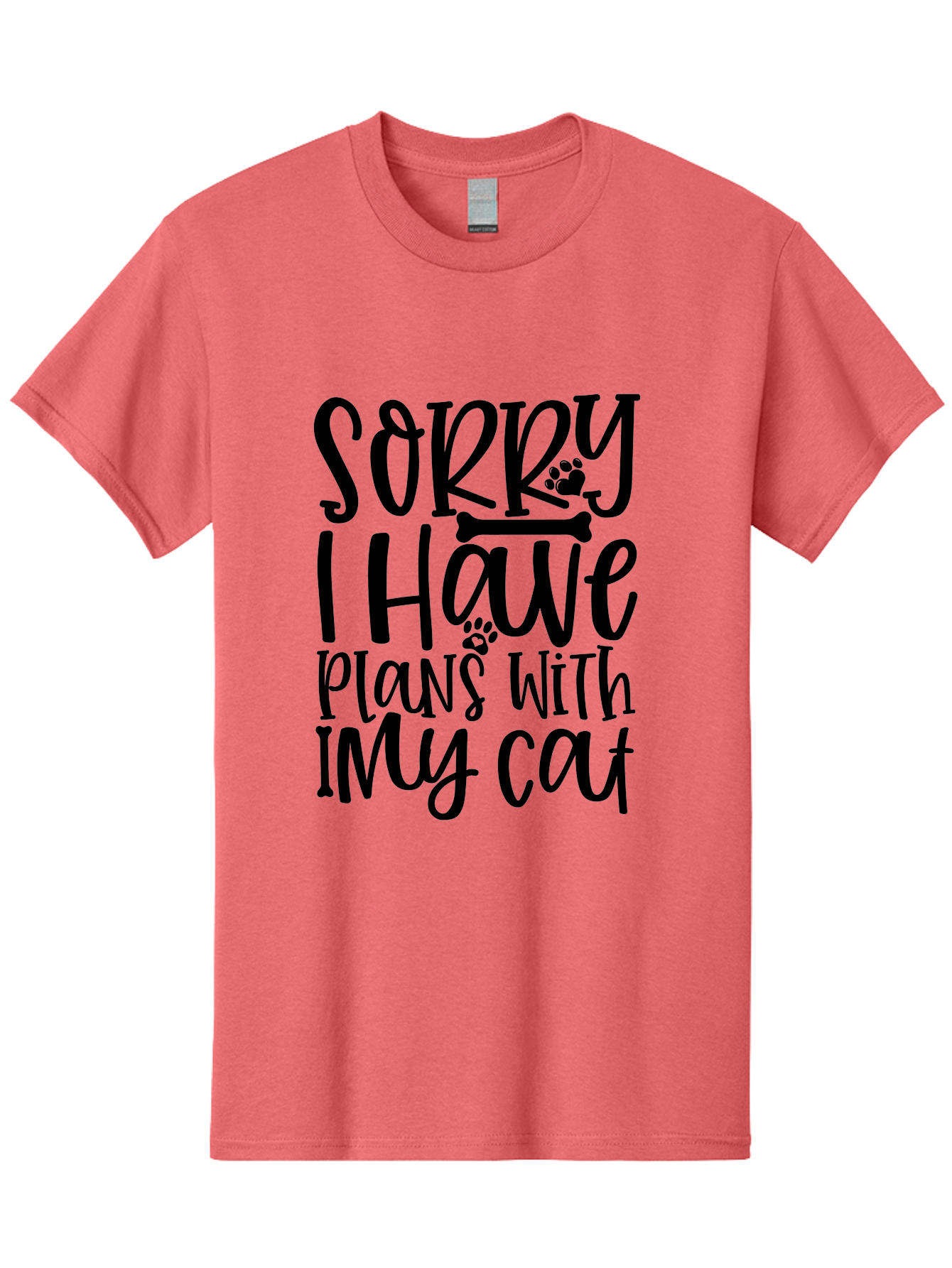 Sorry I Have Plans With My Cat Men'S Graphic Tee, 100% Cotton, Comfortable Casual Summer Wear, Machine Washable, Funny Cat Quote, Cat Lover Gift, Cat Mom Quote, Cat Dad Quote, Sorry I Have Plans With My Cat, Cat Humor, Pet Love Aae660 15