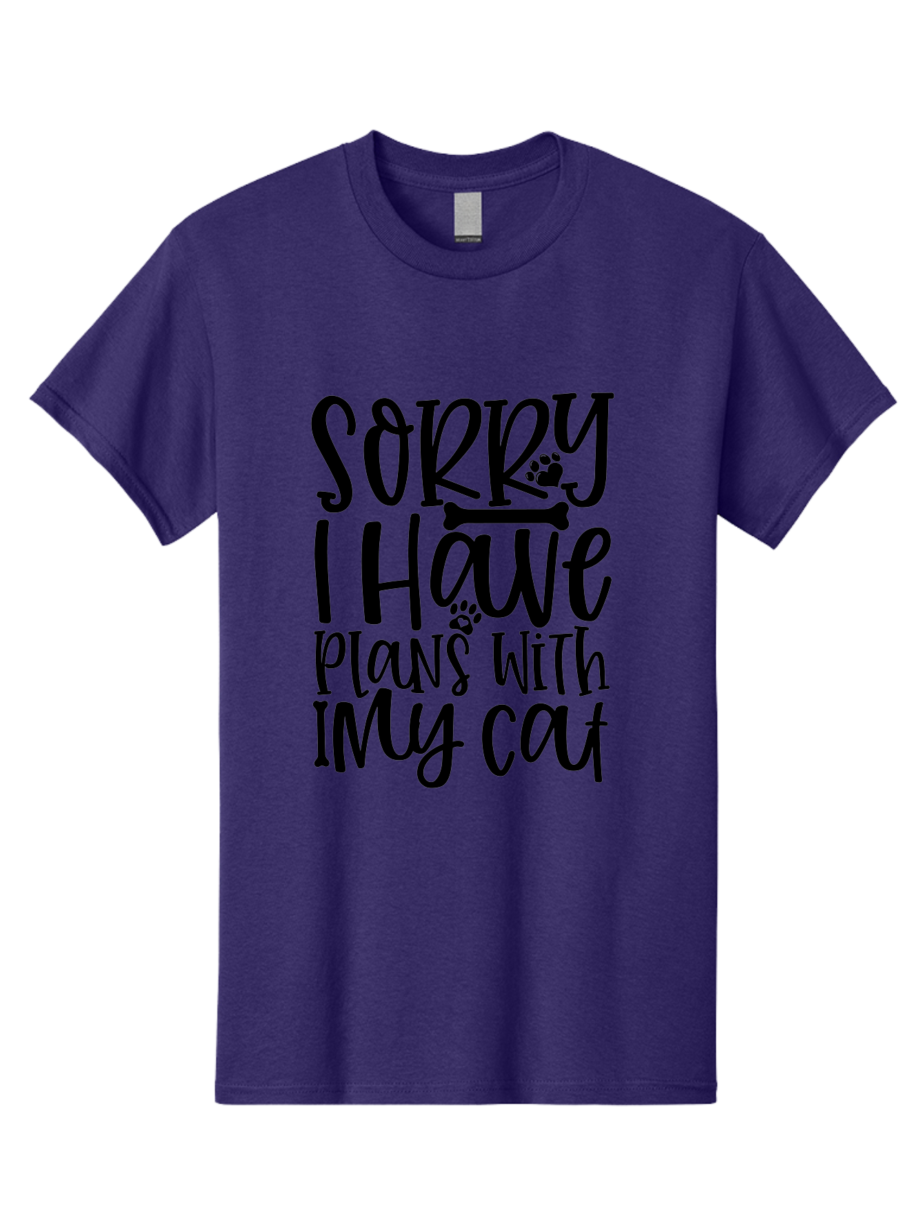 Sorry I Have Plans With My Cat Men'S Graphic Tee, 100% Cotton, Comfortable Casual Summer Wear, Machine Washable, Funny Cat Quote, Cat Lover Gift, Cat Mom Quote, Cat Dad Quote, Sorry I Have Plans With My Cat, Cat Humor, Pet Love Aae660 27