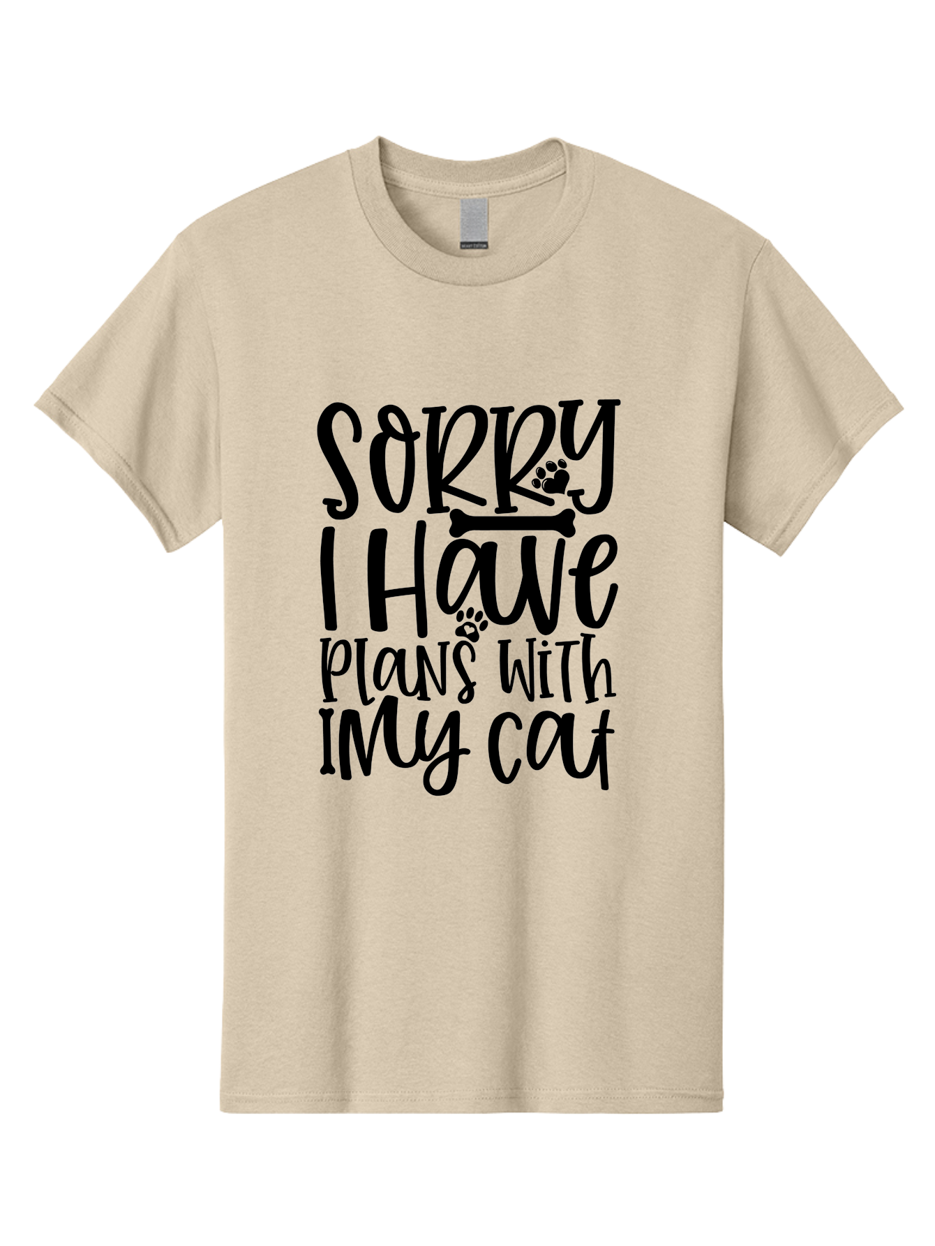 Sorry I Have Plans With My Cat Men'S Graphic Tee, 100% Cotton, Comfortable Casual Summer Wear, Machine Washable, Funny Cat Quote, Cat Lover Gift, Cat Mom Quote, Cat Dad Quote, Sorry I Have Plans With My Cat, Cat Humor, Pet Love Aae660 19