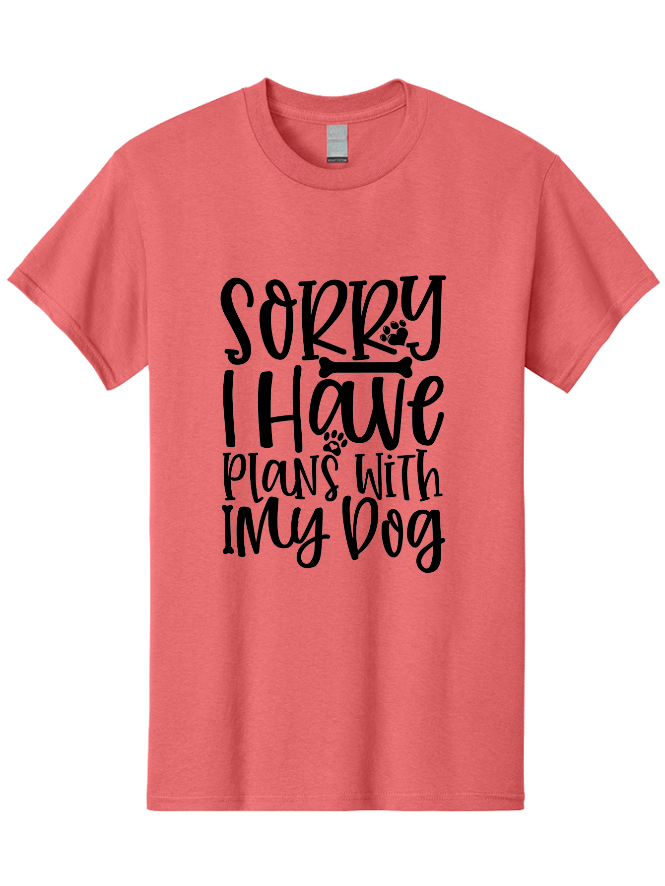 Sorry I Have Plans With My Dog Men'S Graphic Tee, 100% Cotton, Comfortable Casual Summer Wear, Machine Washable, Funny Dog Quote, Dog Lover Gift, Pet Humor, Dog Mom Quote, Dog Dad Gift, Dog Saying, Paw Print Design, Dog Bone Graphic Aae661 15