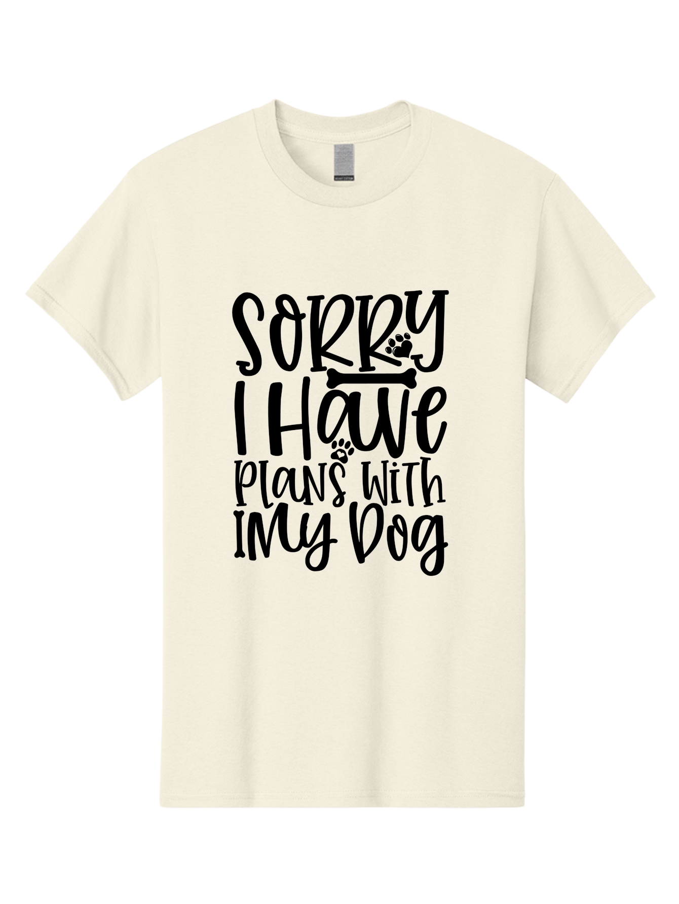 Sorry I Have Plans With My Dog Men'S Graphic Tee, 100% Cotton, Comfortable Casual Summer Wear, Machine Washable, Funny Dog Quote, Dog Lover Gift, Pet Humor, Dog Mom Quote, Dog Dad Gift, Dog Saying, Paw Print Design, Dog Bone Graphic Aae661 17