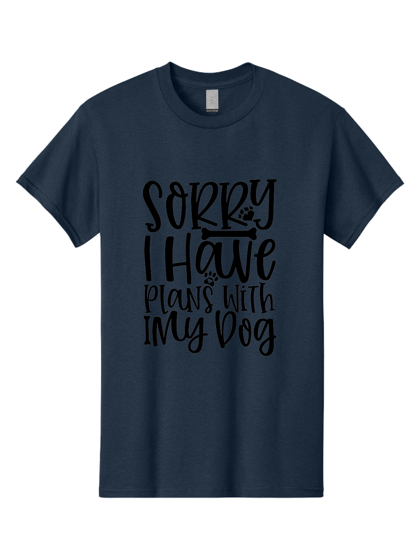 Sorry I Have Plans With My Dog Men'S Graphic Tee, 100% Cotton, Comfortable Casual Summer Wear, Machine Washable, Funny Dog Quote, Dog Lover Gift, Pet Humor, Dog Mom Quote, Dog Dad Gift, Dog Saying, Paw Print Design, Dog Bone Graphic Aae661 11