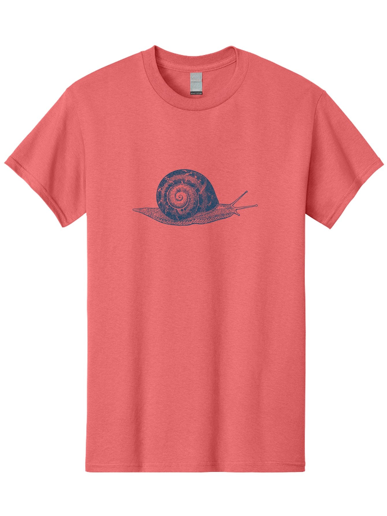 Spiral Snail Crawl Men'S Graphic Tee, 100% Cotton, Comfortable Casual Summer Wear, Machine Washable, Snail On A Leaf, Shell Spiral, Garden Creature, Slow Movement, Nature Illustration, Detailed Drawing, Whimsical Art, Illustration Design, Aae666 7