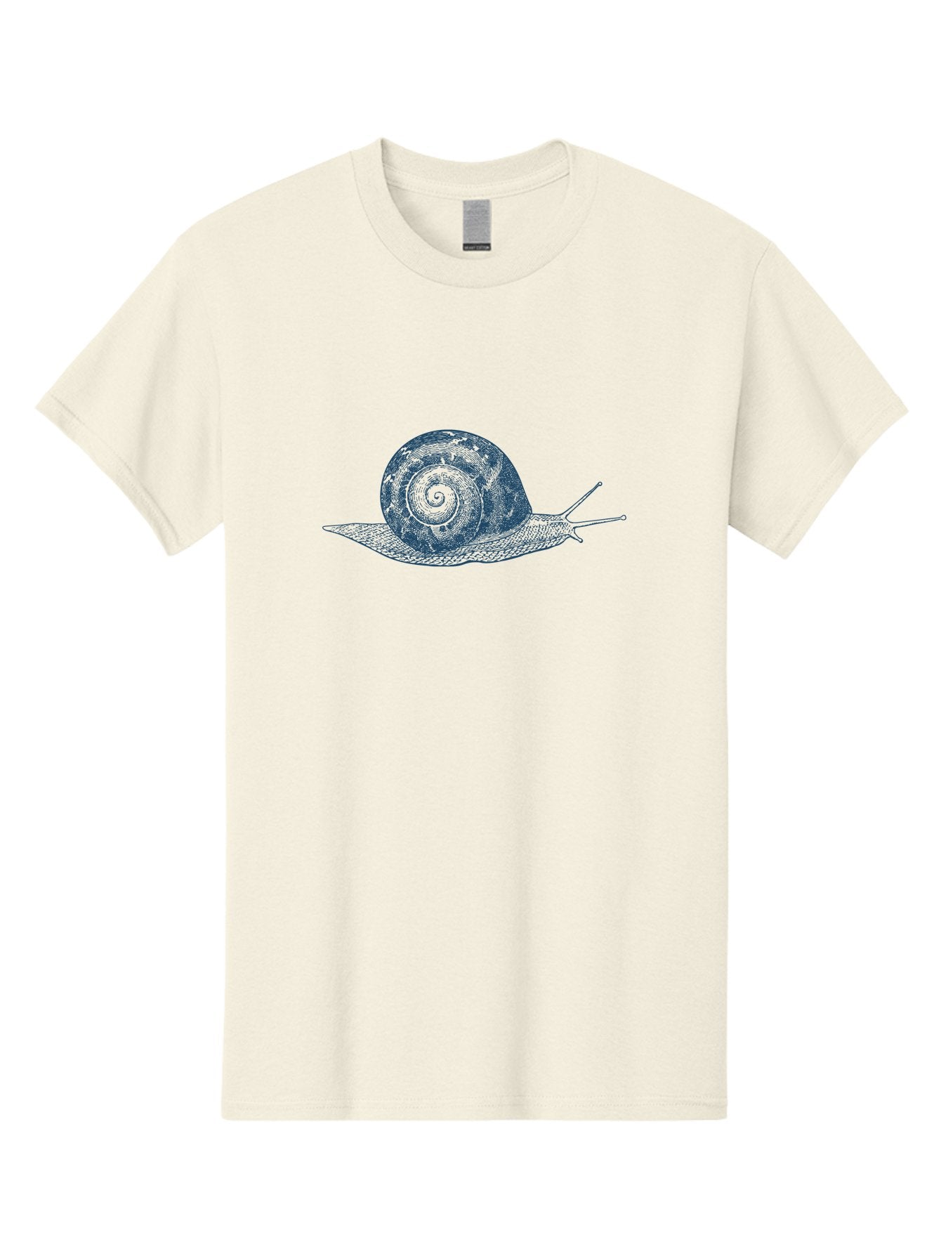 Spiral Snail Crawl Men'S Graphic Tee, 100% Cotton, Comfortable Casual Summer Wear, Machine Washable, Snail On A Leaf, Shell Spiral, Garden Creature, Slow Movement, Nature Illustration, Detailed Drawing, Whimsical Art, Illustration Design, Aae666