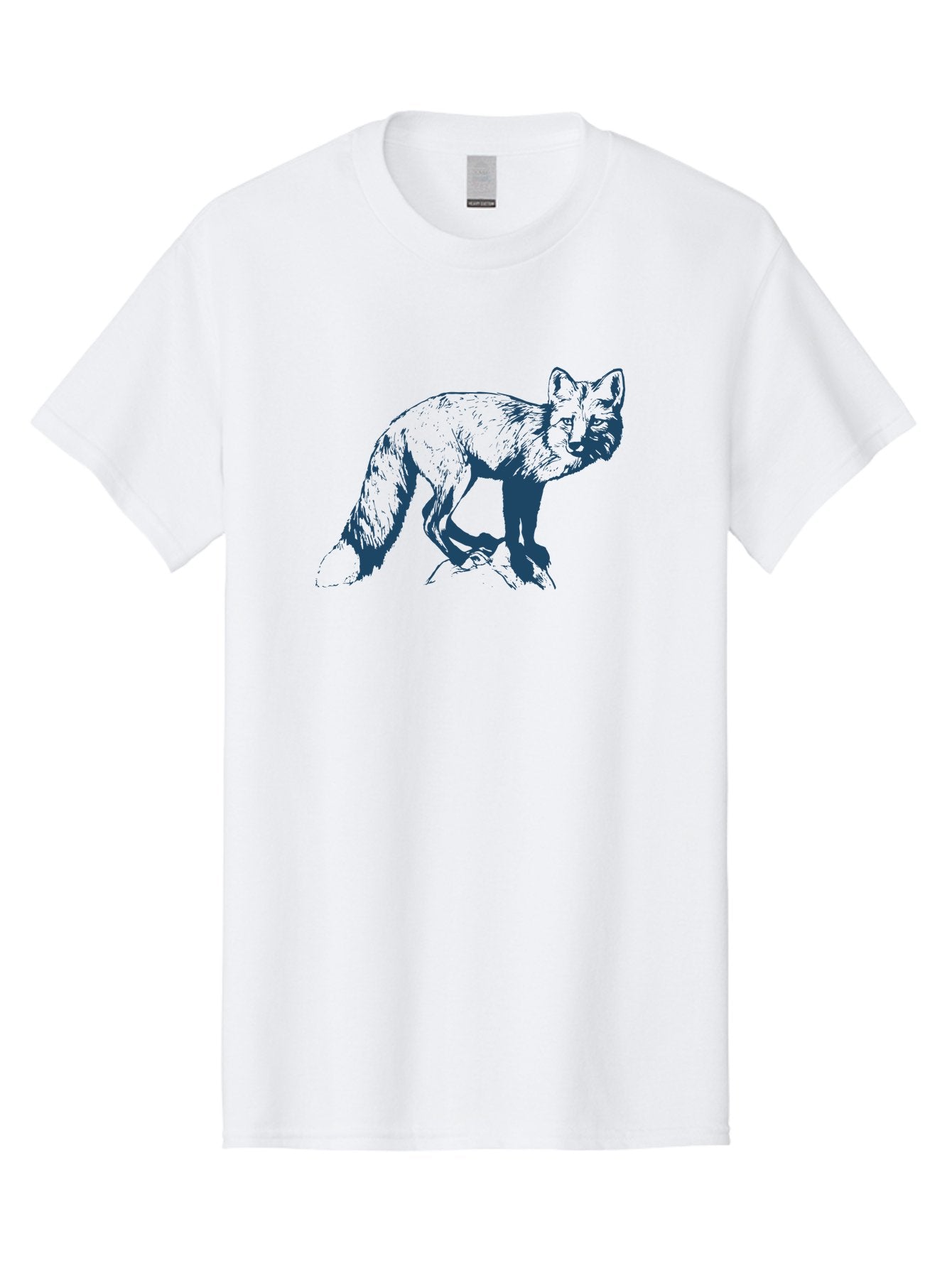 Stonewatch Fox 2 Men'S Graphic Tee, 100% Cotton, Comfortable Casual Summer Wear, Machine Washable, Fox, Wildlife, Animal Illustration, Sketch Art, Wild Animal, Mammal, Pen Drawing, Graphic Design Aae673 5
