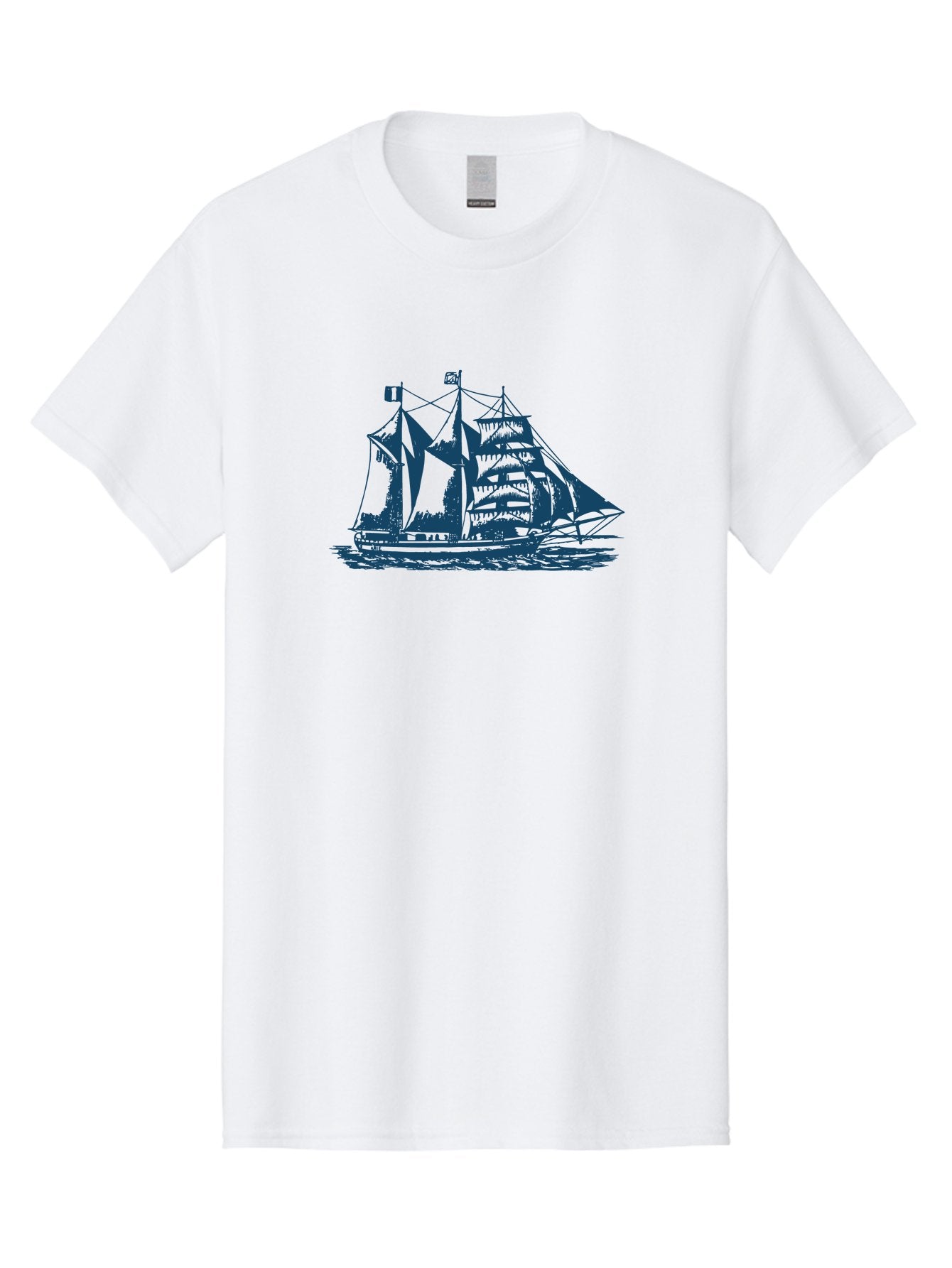 Storm Chaser Men'S Graphic Tee, 100% Cotton, Comfortable Casual Summer Wear, Machine Washable, Sailing Ship, Tall Sailing Vessel, Classic Maritime Icon, Vintage Nautical Theme, Majestic Oceanic Scene, Historical Sailing Rig, Aae674
