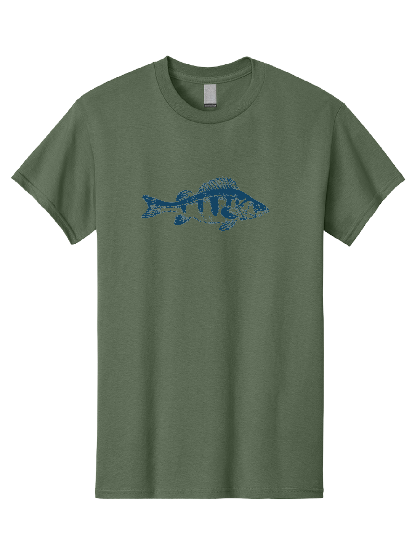 Strikefin Fish Men'S Graphic Tee, 100% Cotton, Comfortable Casual Summer Wear, Machine Washable, Bass Fish Illustration, Line Art, Aquatic Life, Water Sports, Freshwater Fish, Fishing, Monochrome Art, Simple Design, Minimalist, Wildlife Art Aae675 29