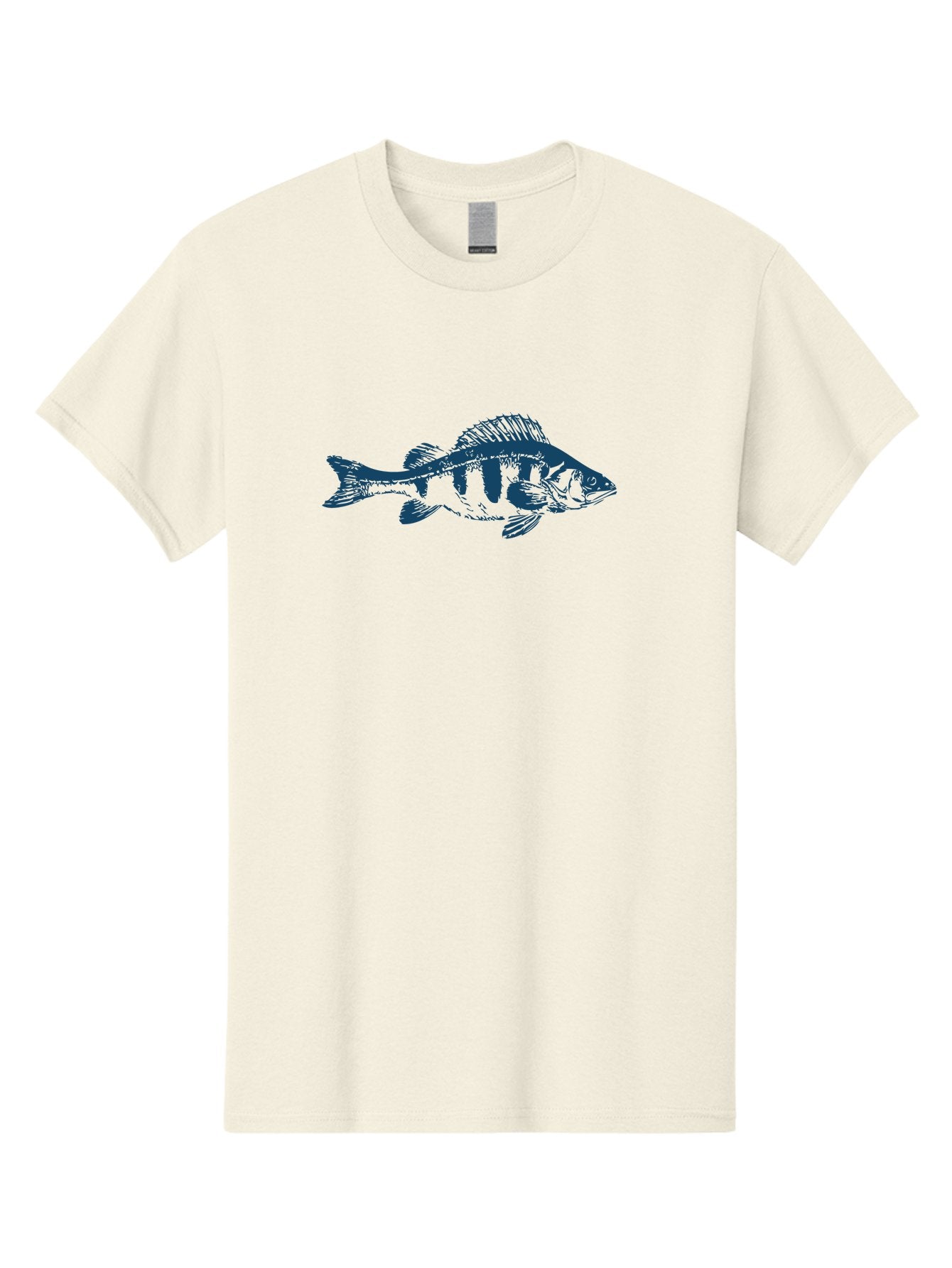 Strikefin Fish Men'S Graphic Tee, 100% Cotton, Comfortable Casual Summer Wear, Machine Washable, Bass Fish Illustration, Line Art, Aquatic Life, Water Sports, Freshwater Fish, Fishing, Monochrome Art, Simple Design, Minimalist, Wildlife Art Aae675 15