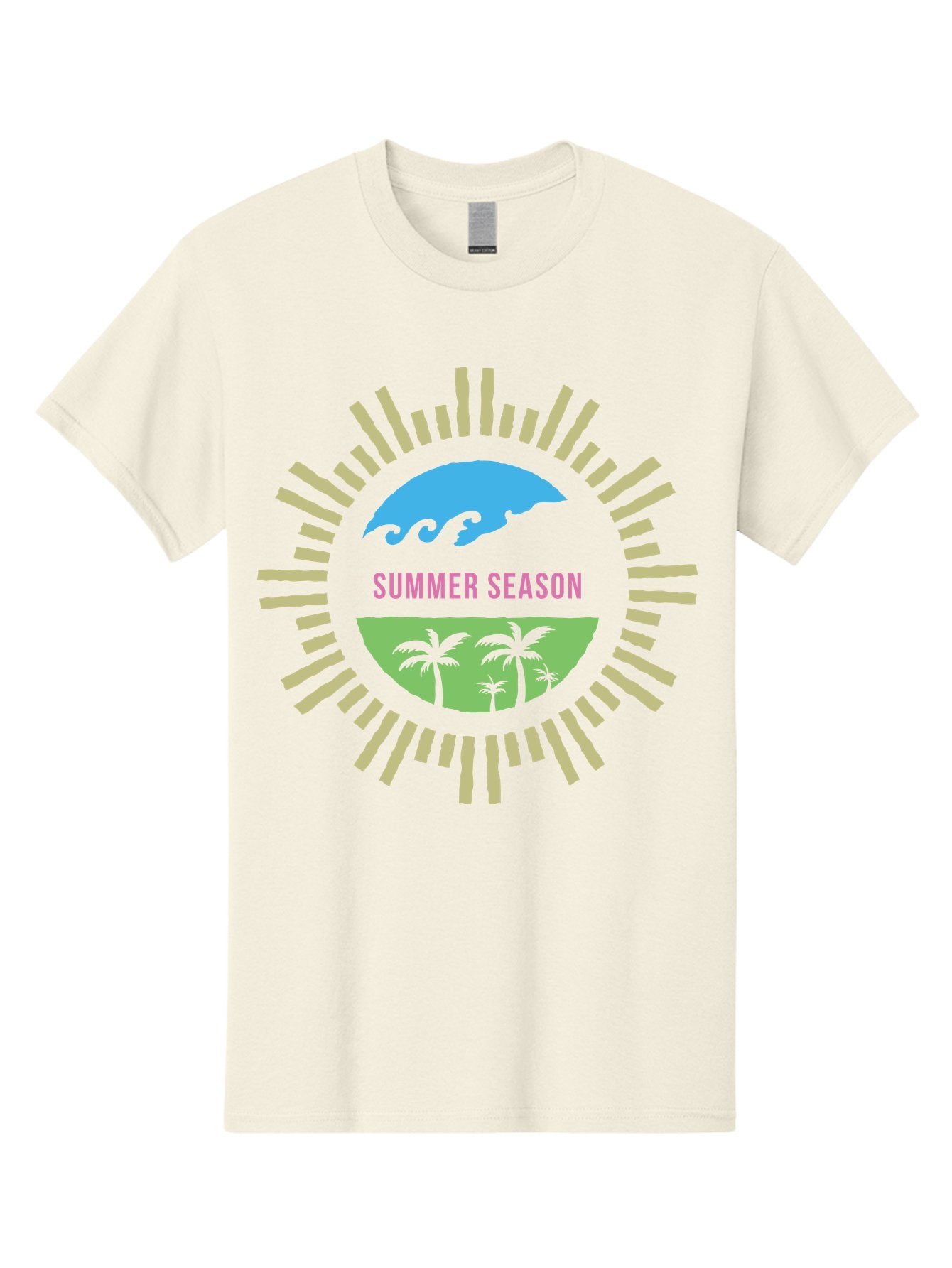 Summer Season Men'S Graphic Tee, 100% Cotton, Comfortable Casual Summer Wear, Machine Washable, Summer Vacation, Tropical Getaway, Ocean Waves, Palm Trees, Sun Symbol, Warm Weather, Beach Scene, Seasonal Theme, Sunny Days, Summer Fun Aae676 11