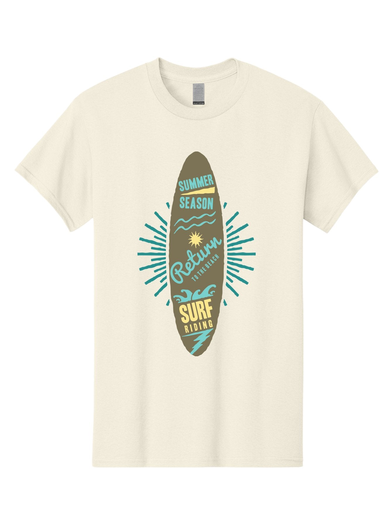 Surf Riding Men'S Graphic Tee, 100% Cotton, Comfortable Casual Summer Wear, Machine Washable, Surfing Graphics, Beach Vibes, Summer Season, Surf Riding, Retro Design, Sun Symbol, Wavy Lines, Surfing Culture, Coastal Lifestyle, Summer Fun Aae677 12