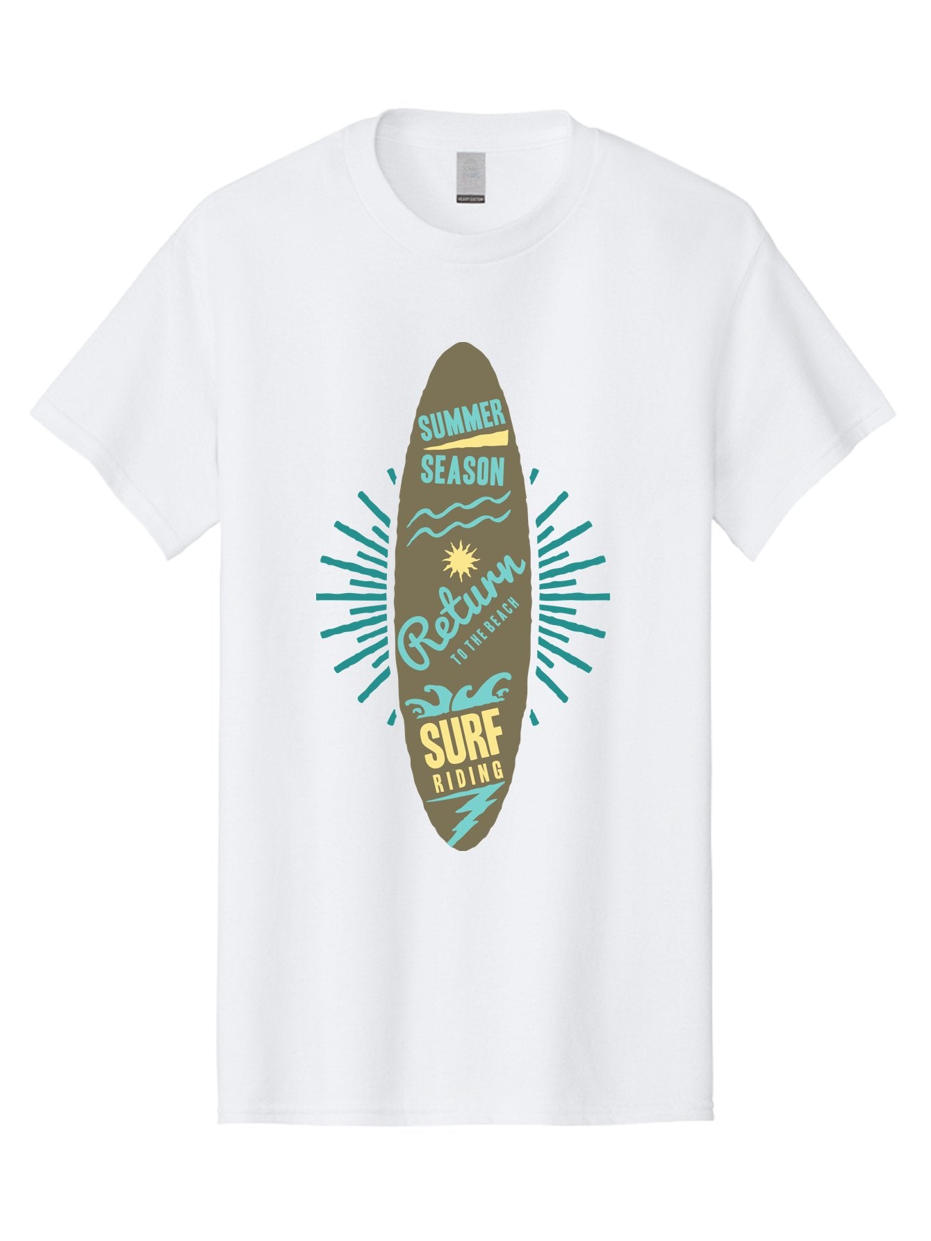 Surf Riding Men'S Graphic Tee, 100% Cotton, Comfortable Casual Summer Wear, Machine Washable, Surfing Graphics, Beach Vibes, Summer Season, Surf Riding, Retro Design, Sun Symbol, Wavy Lines, Surfing Culture, Coastal Lifestyle, Summer Fun Aae677 14