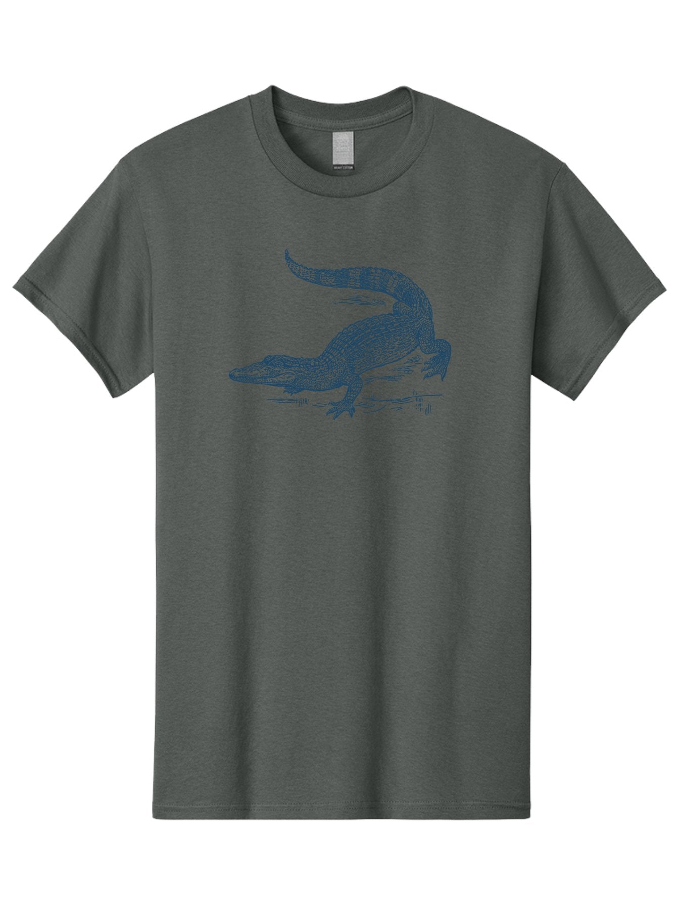 Swamp King Crocodile Men'S Graphic Tee, 100% Cotton, Comfortable Casual Summer Wear, Machine Washable, Reptile, Wildlife, Predatory Animal, Scaly Skin, Sharp Teeth, Aggressive Stance, Powerful Jaws, Wild Creature, Fierce Look, Aae678 5