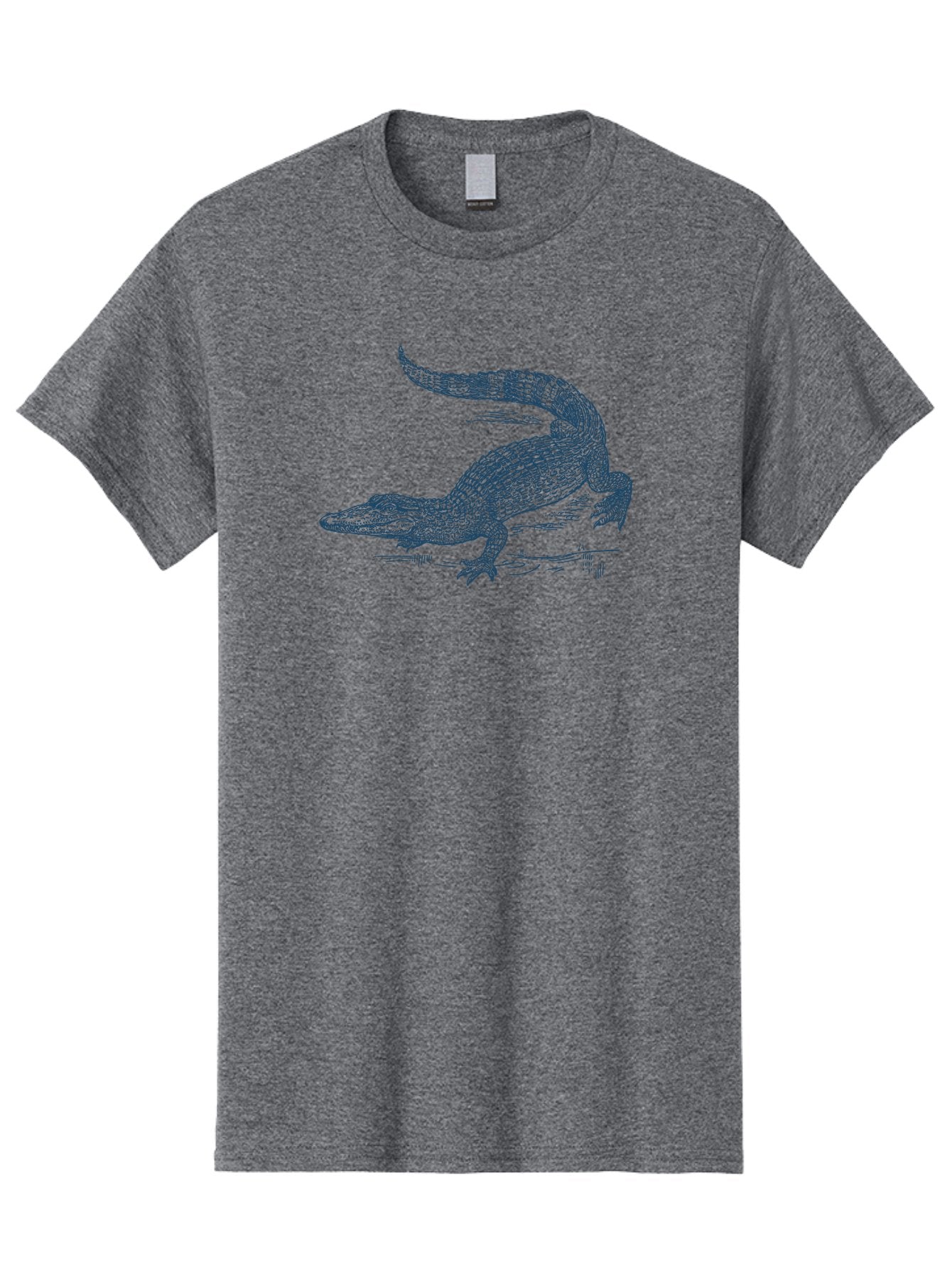 Swamp King Crocodile Men'S Graphic Tee, 100% Cotton, Comfortable Casual Summer Wear, Machine Washable, Reptile, Wildlife, Predatory Animal, Scaly Skin, Sharp Teeth, Aggressive Stance, Powerful Jaws, Wild Creature, Fierce Look, Aae678 13