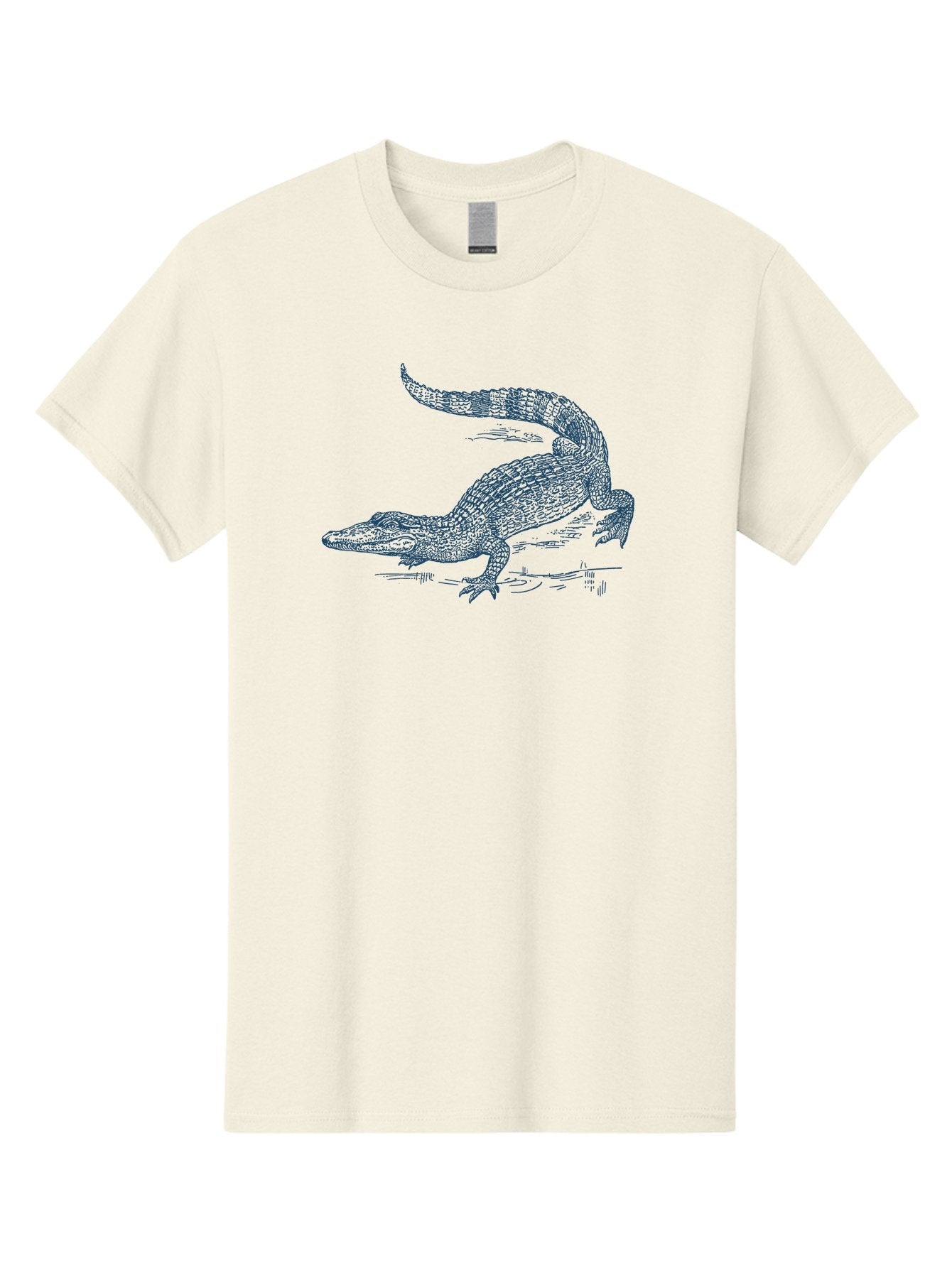Swamp King Crocodile Men'S Graphic Tee, 100% Cotton, Comfortable Casual Summer Wear, Machine Washable, Reptile, Wildlife, Predatory Animal, Scaly Skin, Sharp Teeth, Aggressive Stance, Powerful Jaws, Wild Creature, Fierce Look, Aae678 9