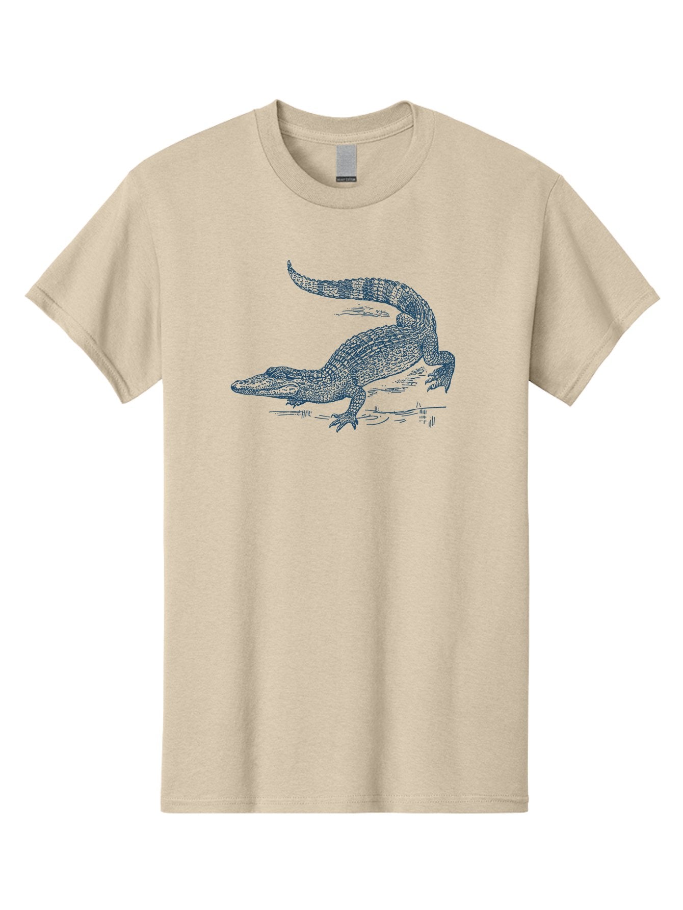 Swamp King Crocodile Men'S Graphic Tee, 100% Cotton, Comfortable Casual Summer Wear, Machine Washable, Reptile, Wildlife, Predatory Animal, Scaly Skin, Sharp Teeth, Aggressive Stance, Powerful Jaws, Wild Creature, Fierce Look, Aae678 8