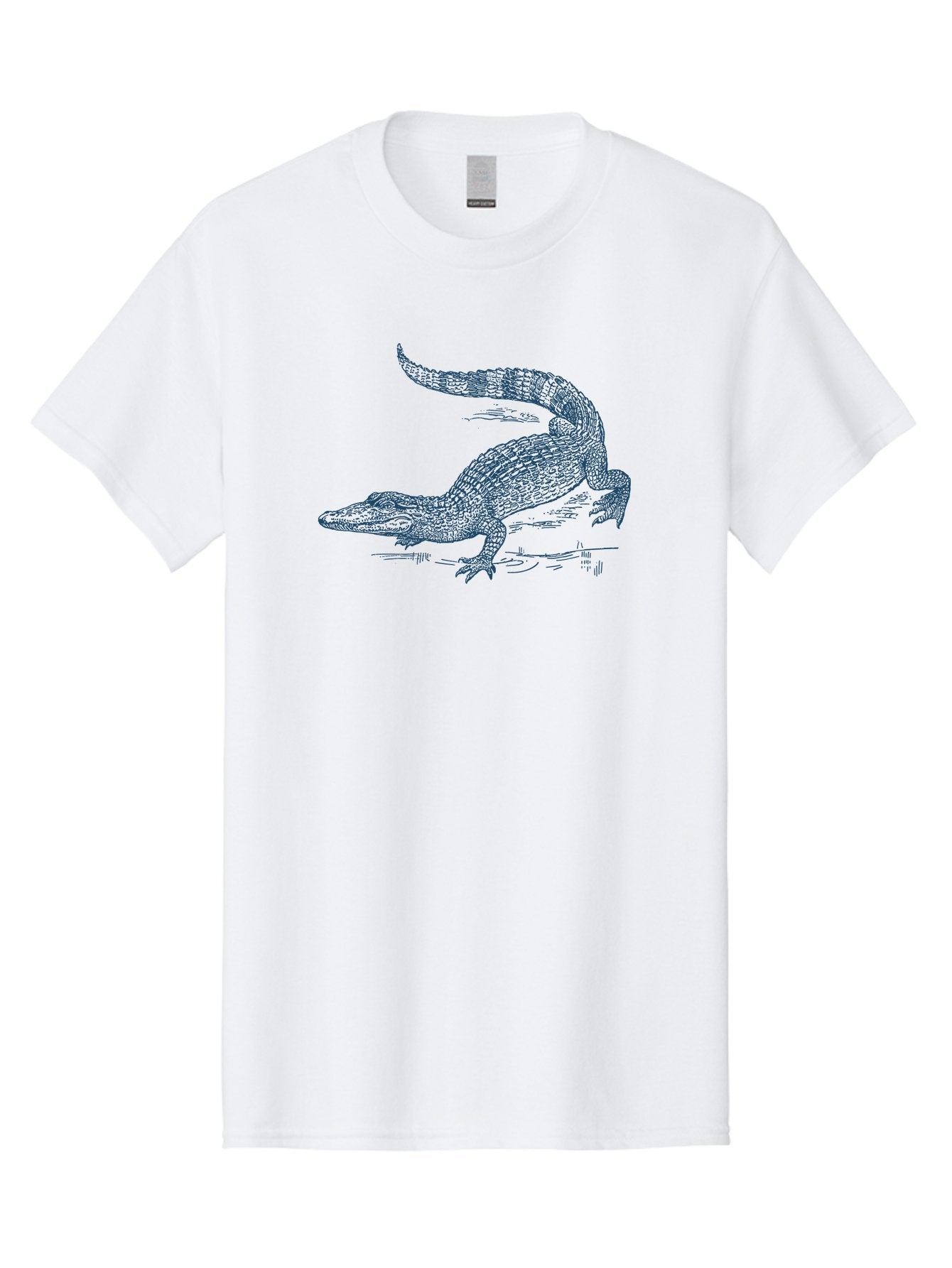 Swamp King Crocodile Men'S Graphic Tee, 100% Cotton, Comfortable Casual Summer Wear, Machine Washable, Reptile, Wildlife, Predatory Animal, Scaly Skin, Sharp Teeth, Aggressive Stance, Powerful Jaws, Wild Creature, Fierce Look, Aae678 11