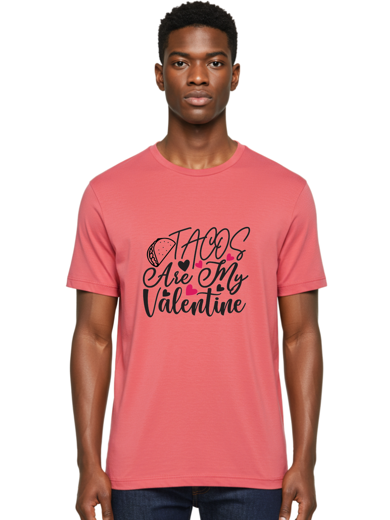 Tacos Are My Valentine Men'S Graphic Tee, 100% Cotton, Comfortable Casual Summer Wear, Machine Washable, Tacos Are My Valentine, Taco Love Quotes, Funny Valentines Day, Mexican Food Quotes, Taco Valentines Day, Taco Hearts, Cute Taco Designs, Aae680