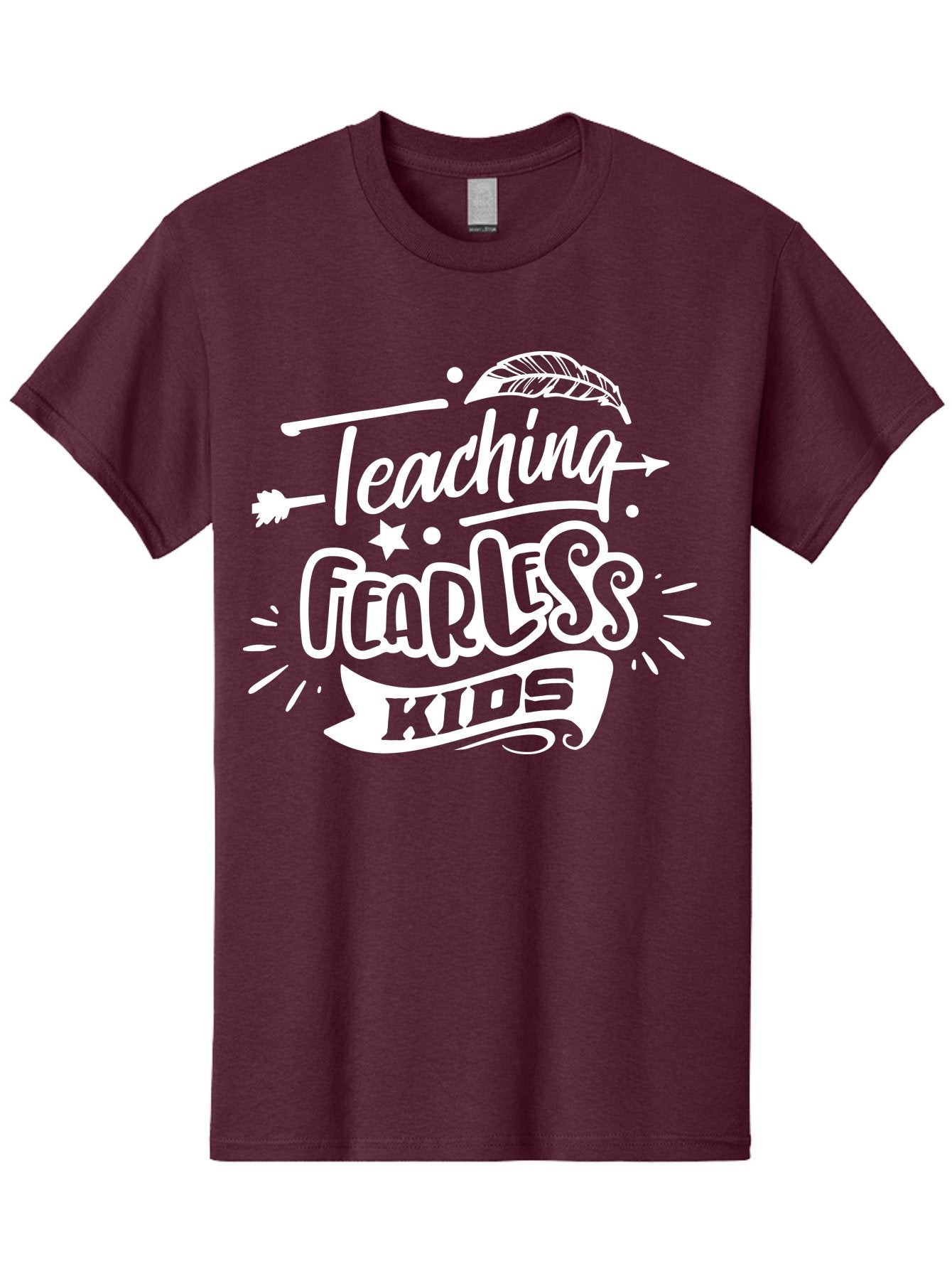 Teaching Fearless Kids White Men'S Graphic Tee, 100% Cotton, Comfortable Casual Summer Wear, Machine Washable, Teaching Fearless Kids, Inspirational Quotes, Motivational Phrases, Empowering Children, Self Confidence, Positive Affirmations, Aae685 15