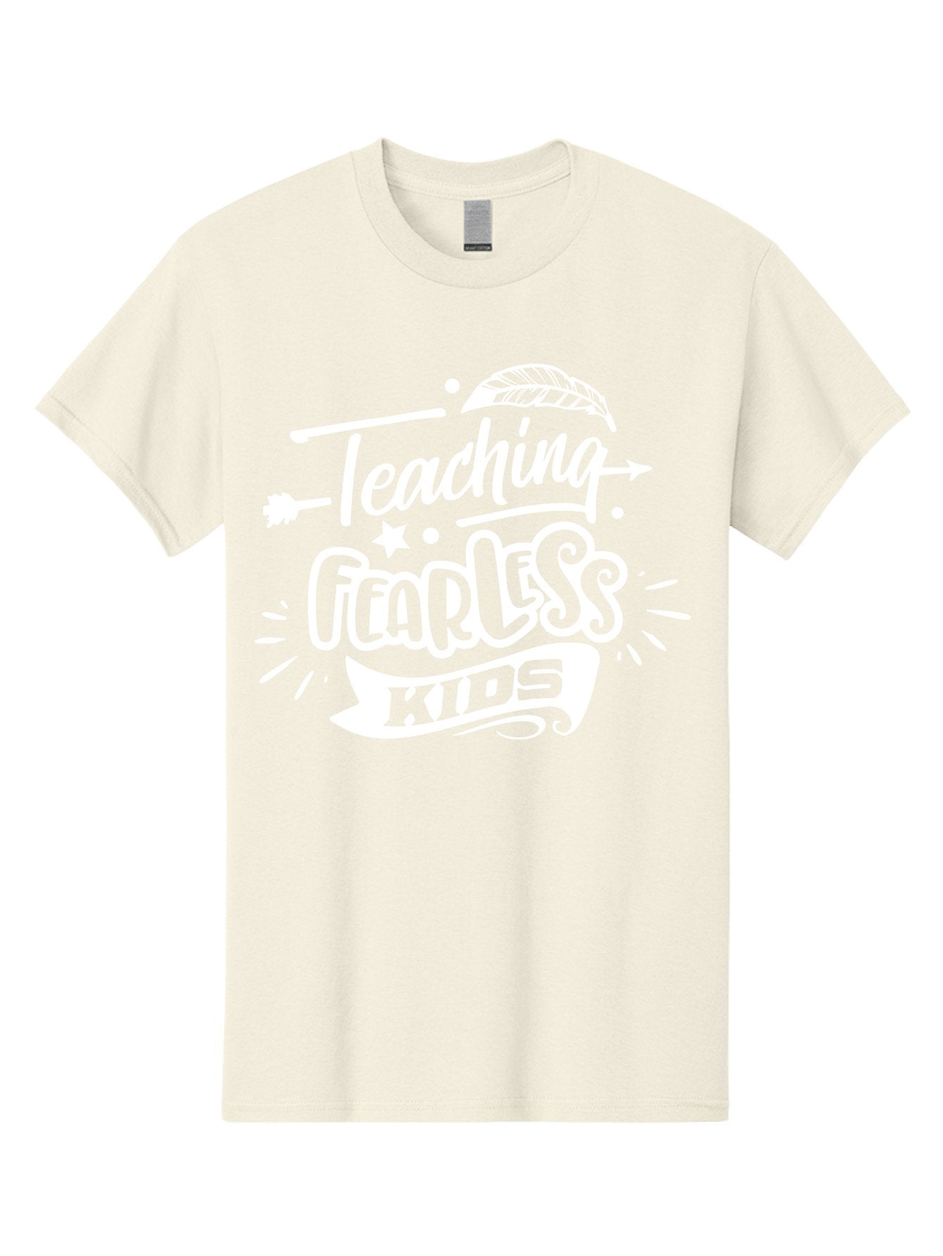 Teaching Fearless Kids White Men'S Graphic Tee, 100% Cotton, Comfortable Casual Summer Wear, Machine Washable, Teaching Fearless Kids, Inspirational Quotes, Motivational Phrases, Empowering Children, Self Confidence, Positive Affirmations, Aae685 3