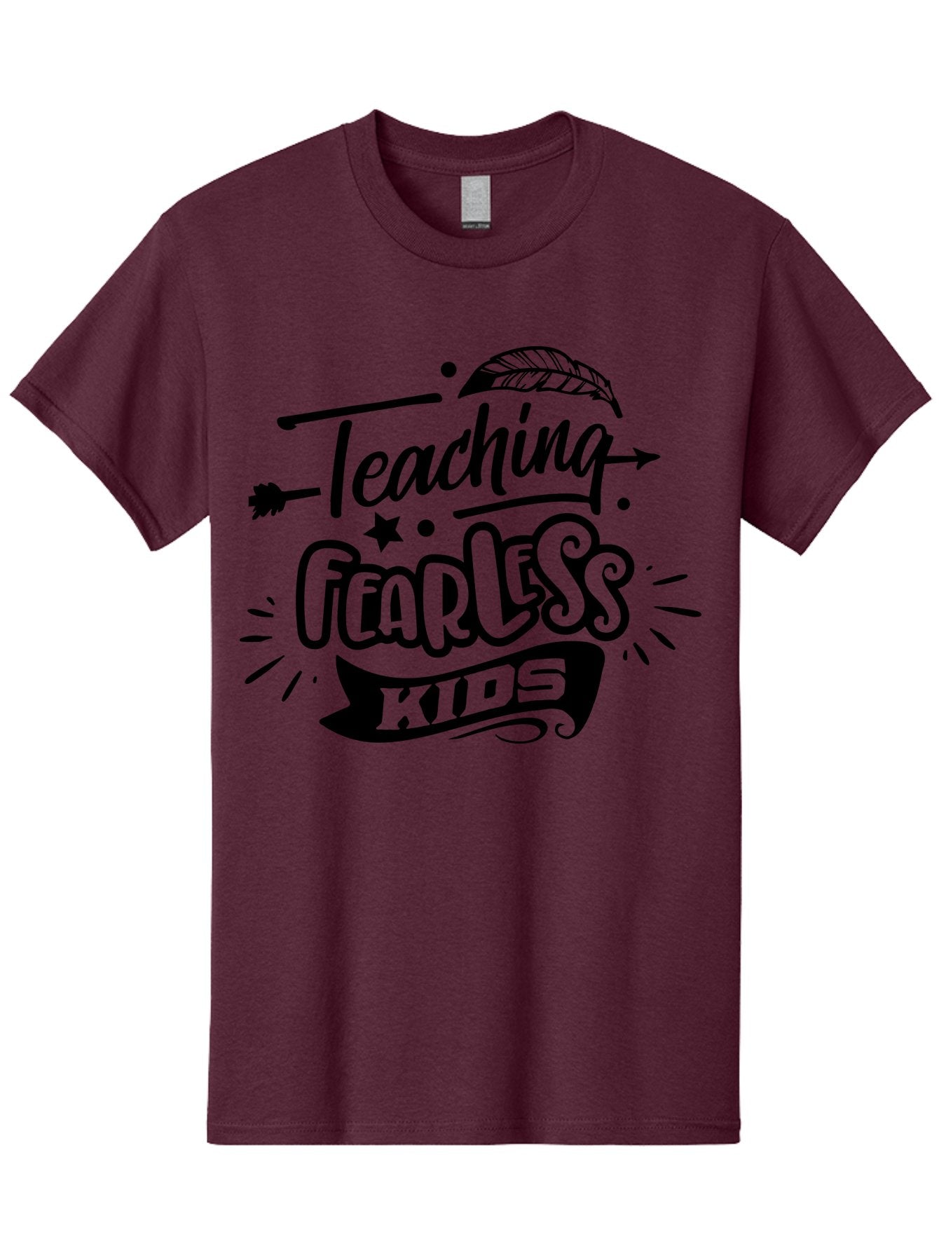 Teaching Fearless Kids Men'S Graphic Tee, 100% Cotton, Comfortable Casual Summer Wear, Machine Washable, Teaching Fearless Kids, Inspirational Quotes, Motivational Phrases, Confidence Building, Positive Thinking, Empowerment For Children, Aae686