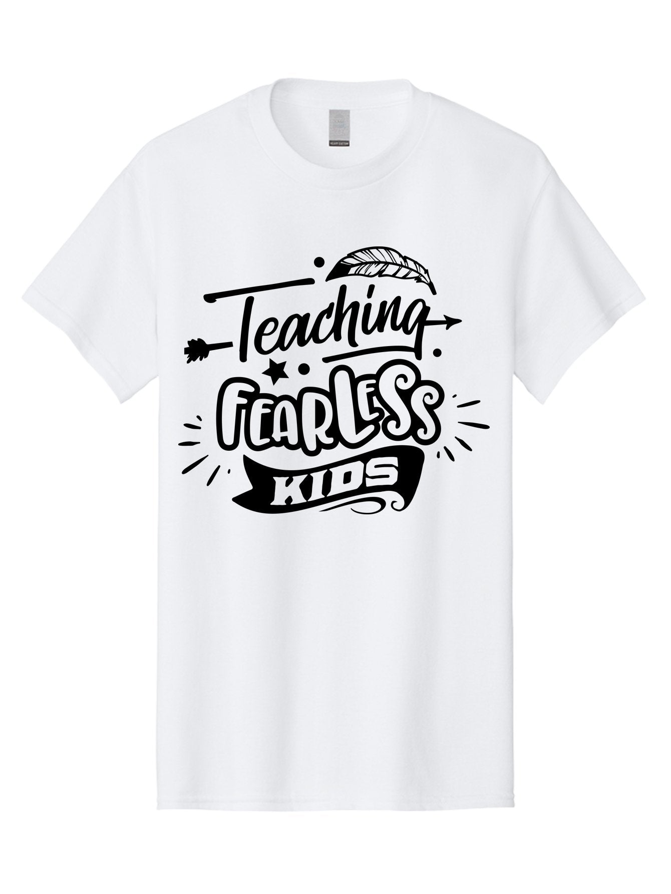 Teaching Fearless Kids Men'S Graphic Tee, 100% Cotton, Comfortable Casual Summer Wear, Machine Washable, Teaching Fearless Kids, Inspirational Quotes, Motivational Phrases, Confidence Building, Positive Thinking, Empowerment For Children, Aae686