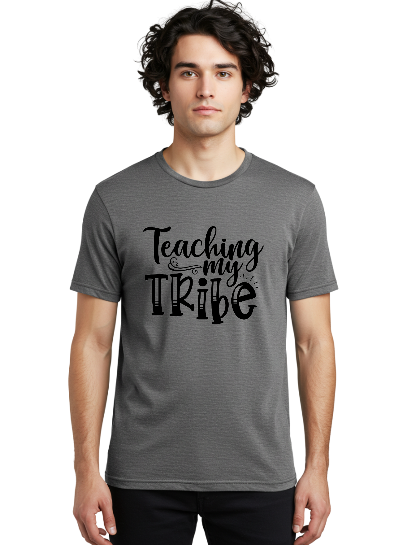 Teaching My Tribe Men'S Graphic Tee, 100% Cotton, Comfortable Casual Summer Wear, Machine Washable, Teaching Quote, Inspirational Quote, Motivational Quote, Teacher Life, Teacher Quote, Homeschool Quote, Family Education Aae687