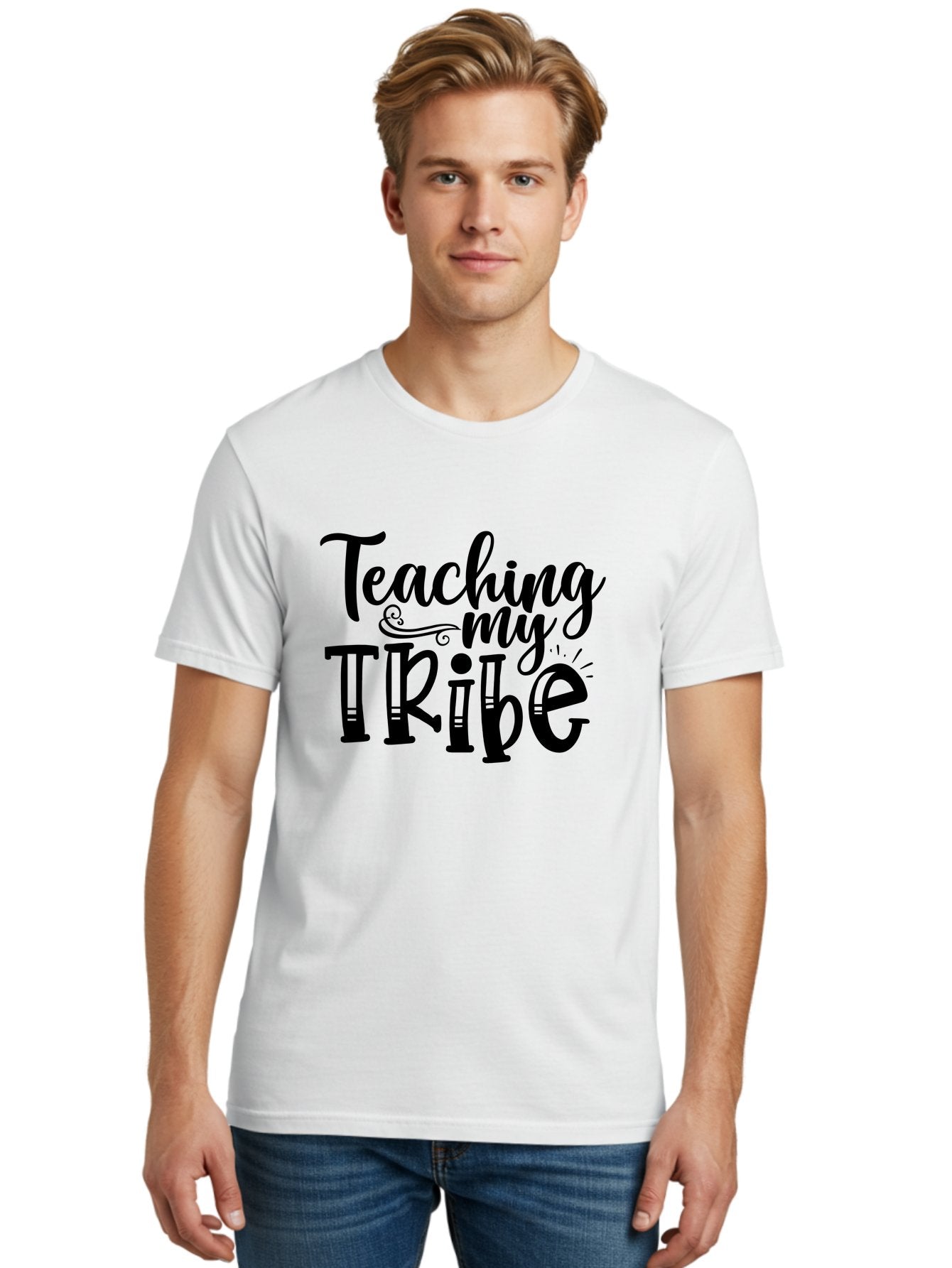 Teaching My Tribe Men'S Graphic Tee, 100% Cotton, Comfortable Casual Summer Wear, Machine Washable, Teaching Quote, Inspirational Quote, Motivational Quote, Teacher Life, Teacher Quote, Homeschool Quote, Family Education Aae687 30