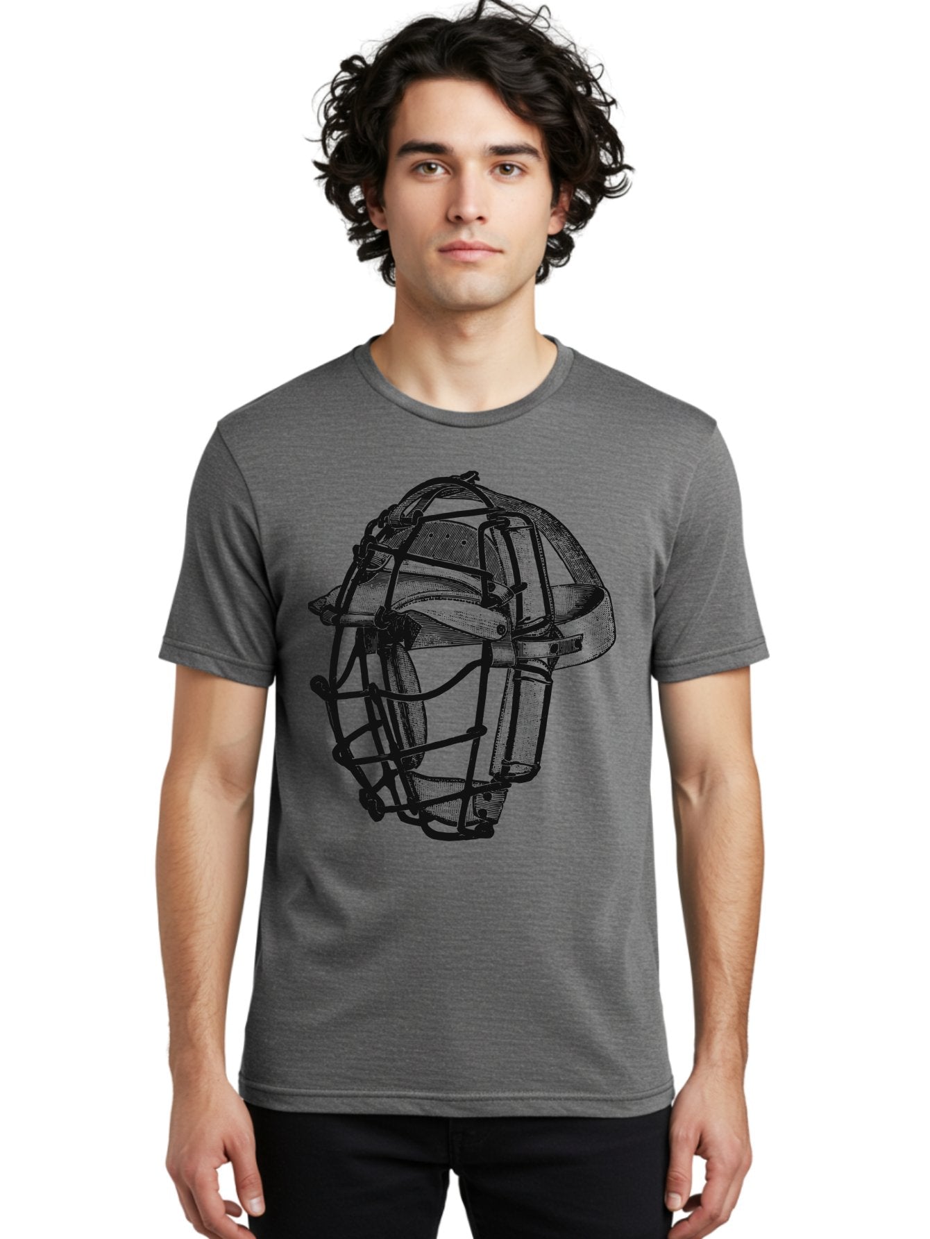 The Backstop Shield Men'S Graphic Tee, 100% Cotton, Comfortable Casual Summer Wear, Machine Washable, Baseball Catcher'S Mask, Protective Gear, Sports Equipment, Vintage Design, Classic Style, Catcher'S Protective Mask Aae694 30