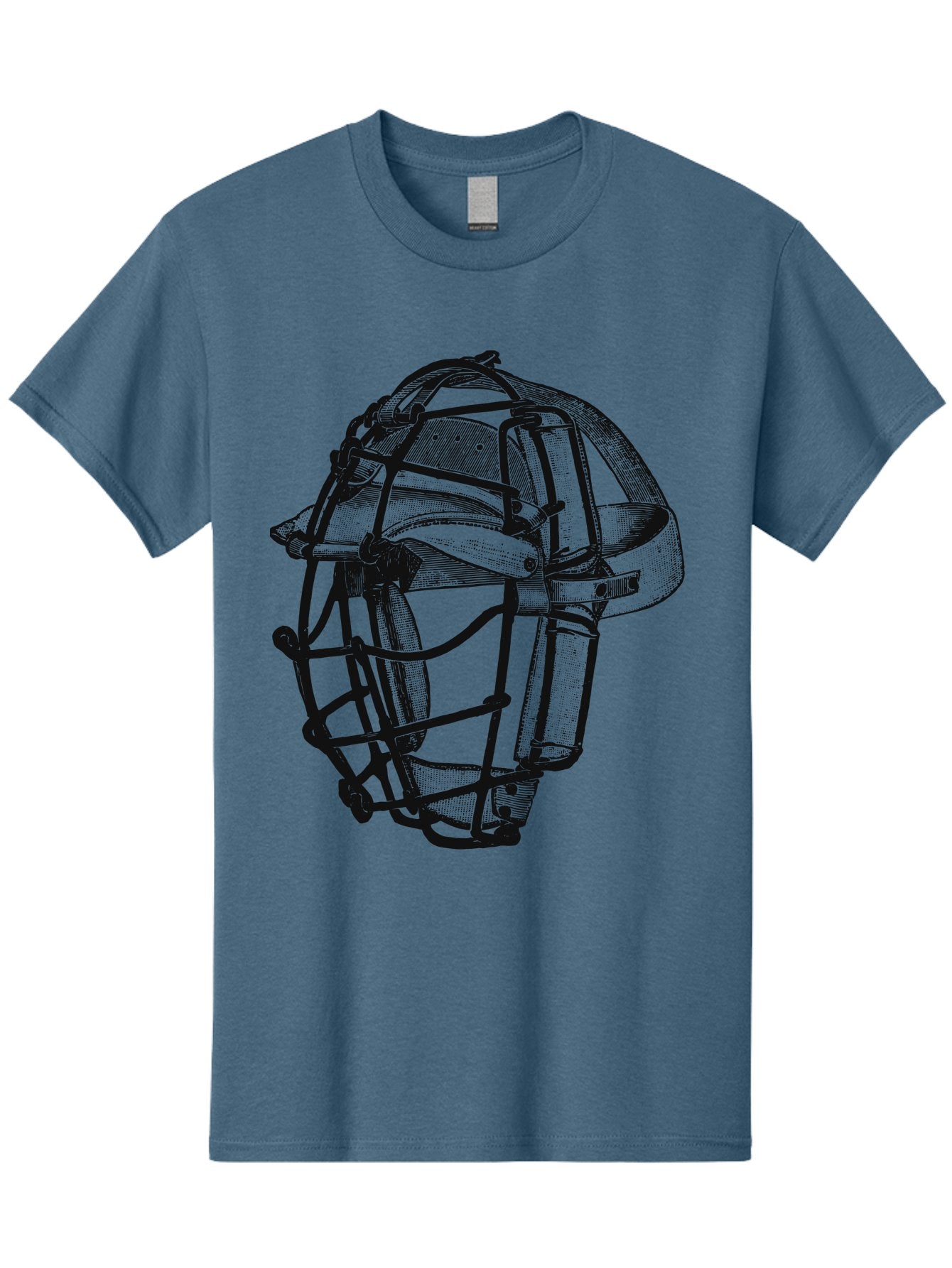 The Backstop Shield Men'S Graphic Tee, 100% Cotton, Comfortable Casual Summer Wear, Machine Washable, Baseball Catcher'S Mask, Protective Gear, Sports Equipment, Vintage Design, Classic Style, Catcher'S Protective Mask Aae694 9