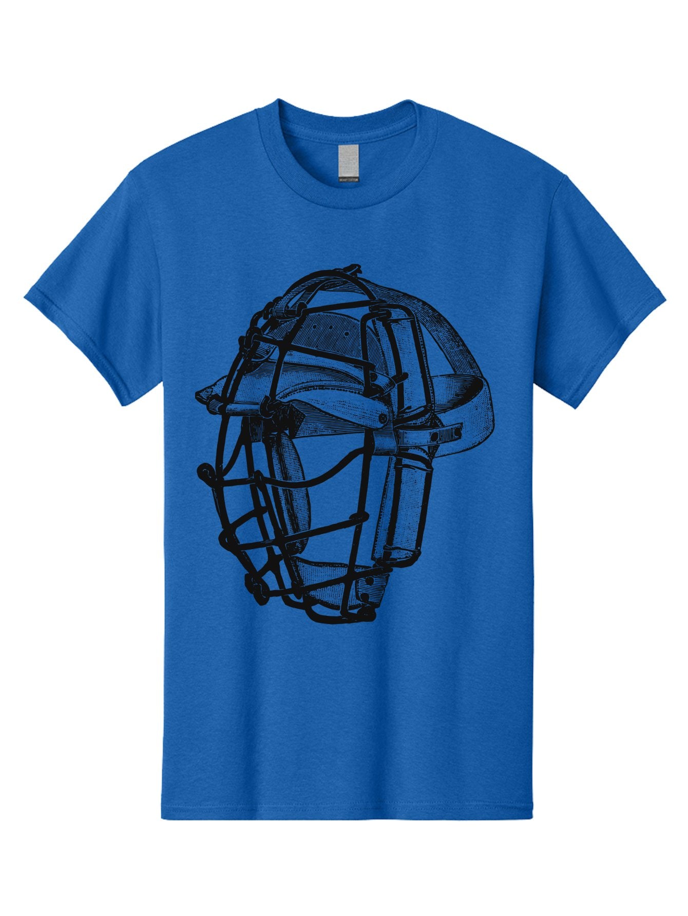 The Backstop Shield Men'S Graphic Tee, 100% Cotton, Comfortable Casual Summer Wear, Machine Washable, Baseball Catcher'S Mask, Protective Gear, Sports Equipment, Vintage Design, Classic Style, Catcher'S Protective Mask Aae694 8