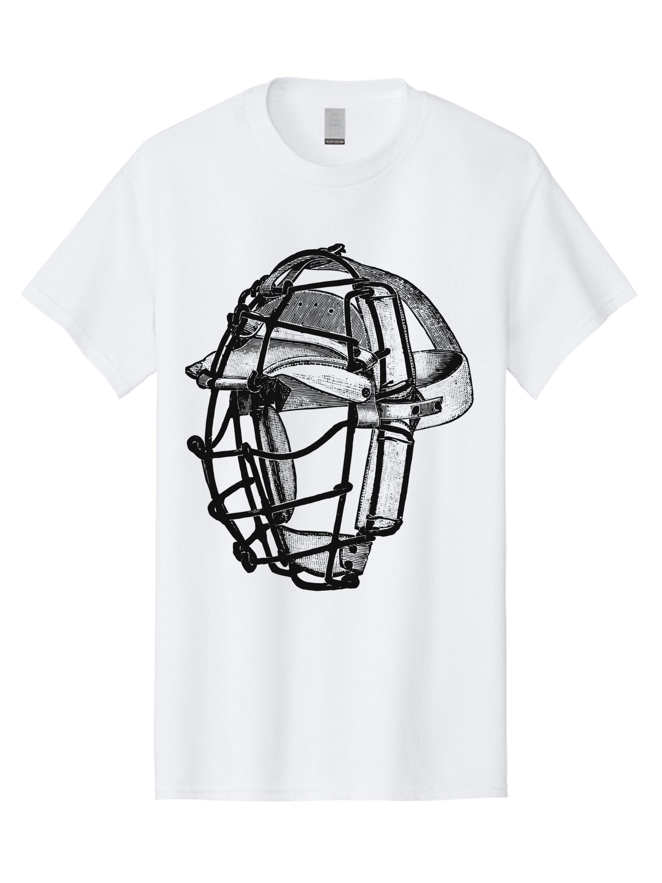 The Backstop Shield Men'S Graphic Tee, 100% Cotton, Comfortable Casual Summer Wear, Machine Washable, Baseball Catcher'S Mask, Protective Gear, Sports Equipment, Vintage Design, Classic Style, Catcher'S Protective Mask Aae694 14