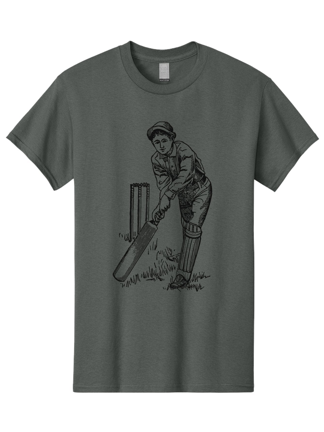 The Classic Batsman Men'S Graphic Tee, 100% Cotton, Comfortable Casual Summer Wear, Machine Washable, Cricket Player, Cricket Batsman, Cricket Bat, Cricket Wicket, Playing Cricket, Cricket Stance, Cricket Gear Aae697 9